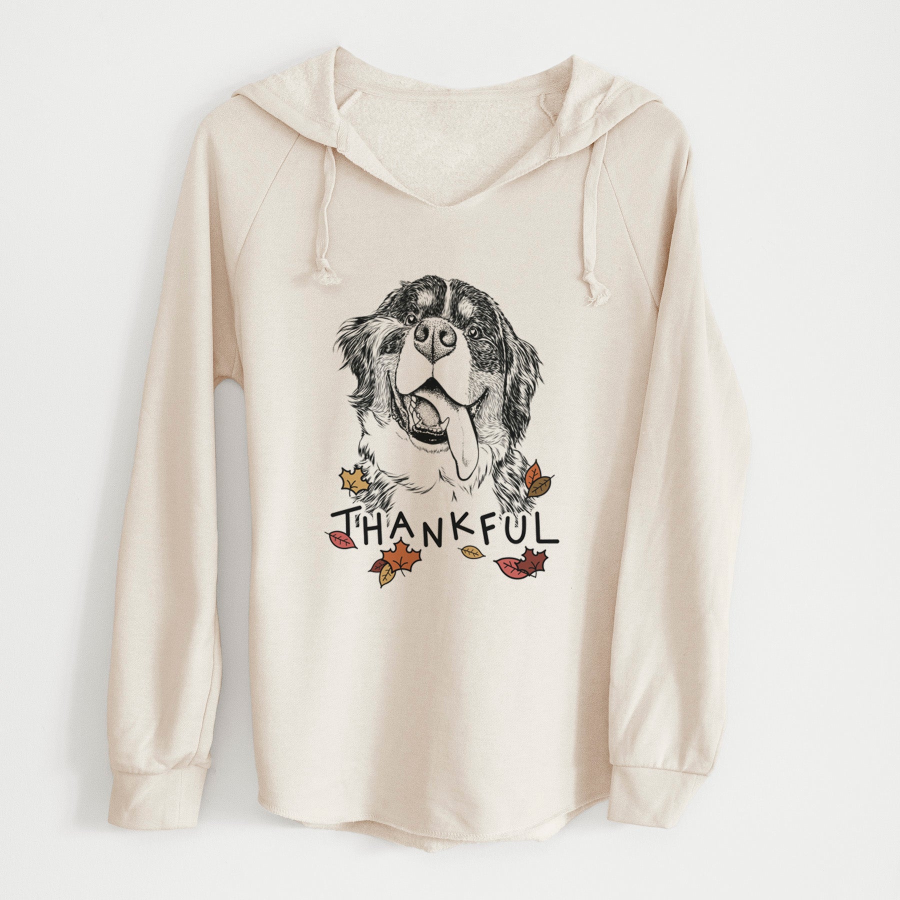 Thankful Theo the Bernese Mountain Dog - Cali Wave Hooded Sweatshirt