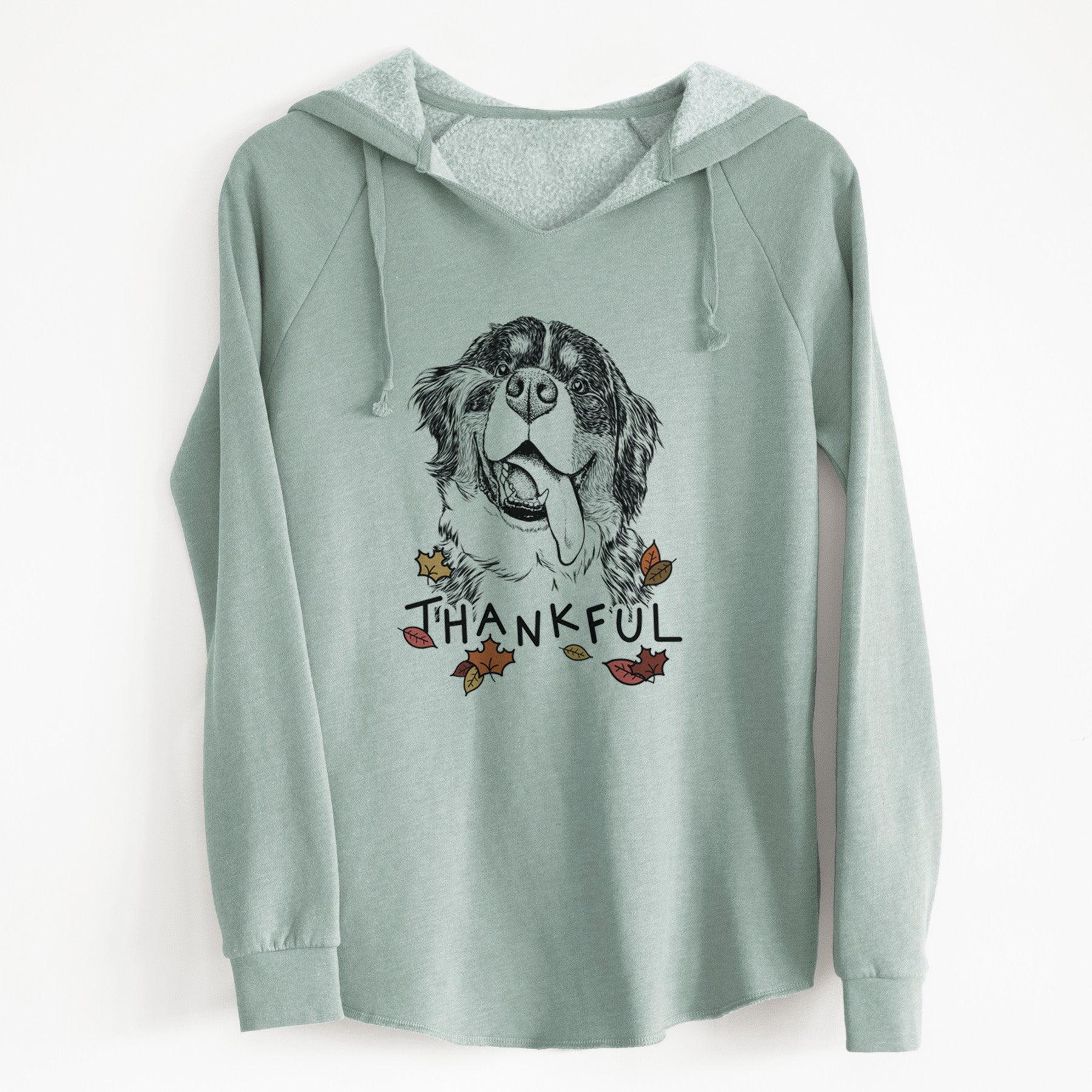 Thankful Theo the Bernese Mountain Dog - Cali Wave Hooded Sweatshirt