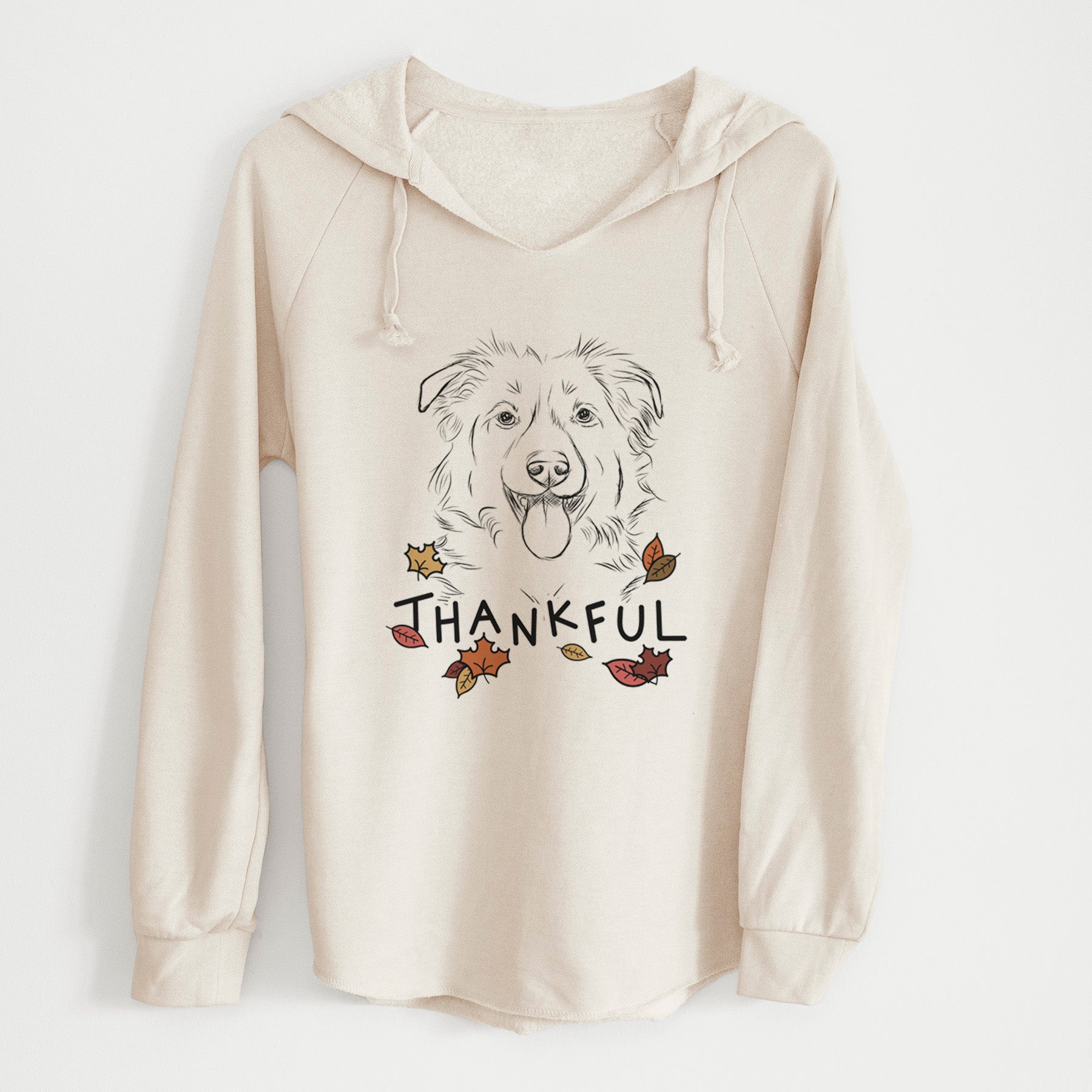 Thankful Tucker the Collie Shepherd - Cali Wave Hooded Sweatshirt