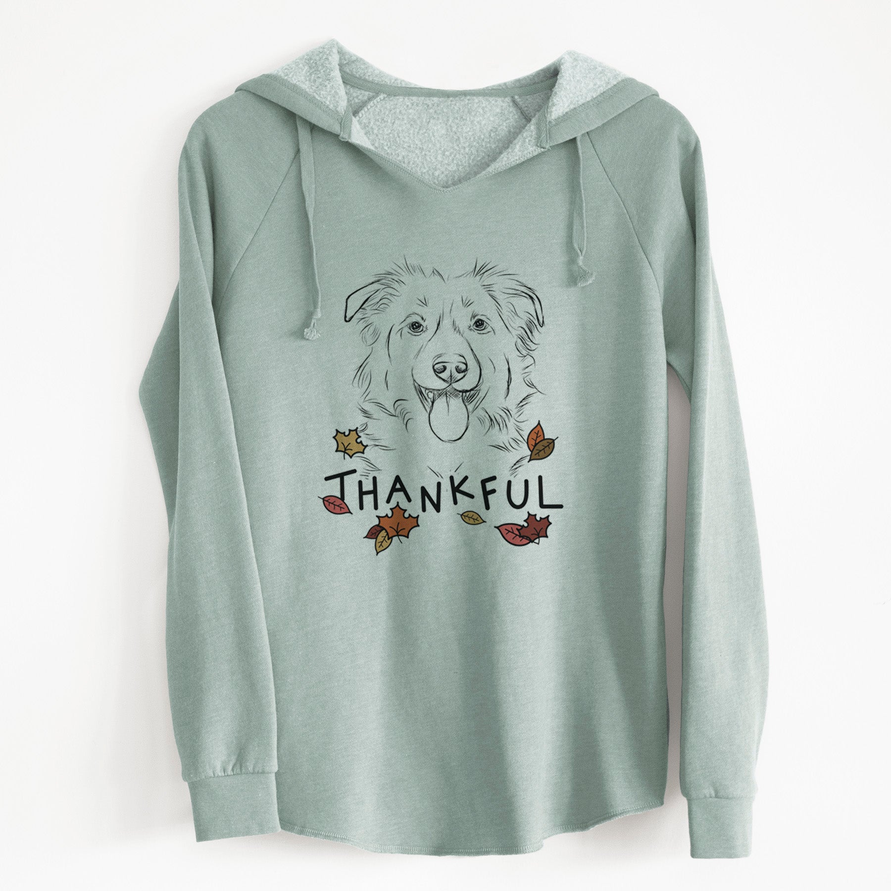 Thankful Tucker the Collie Shepherd - Cali Wave Hooded Sweatshirt