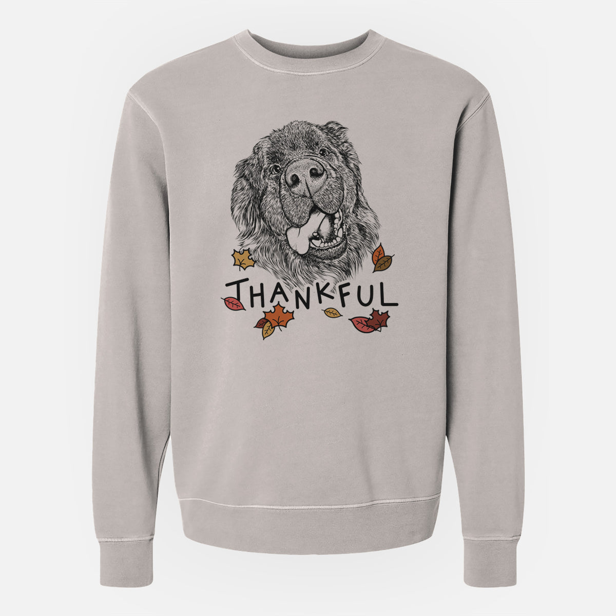 Thankful Tuna the Newfoundland - Unisex Pigment Dyed Crew Sweatshirt