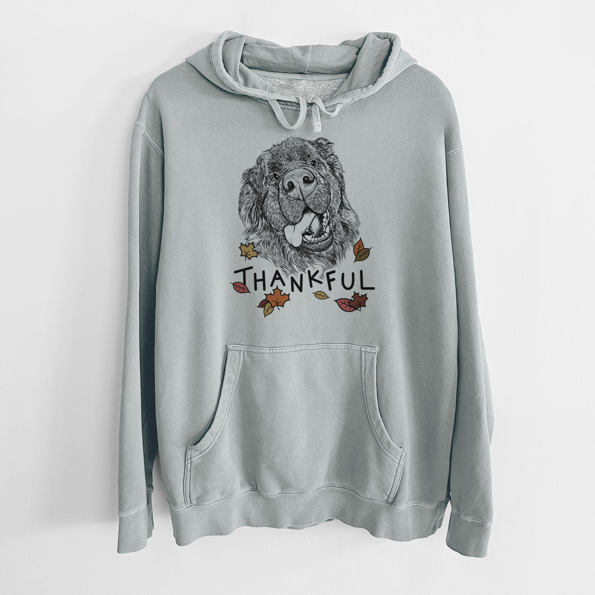 Thankful Tuna the Newfoundland - Unisex Pigment Dyed Hoodie