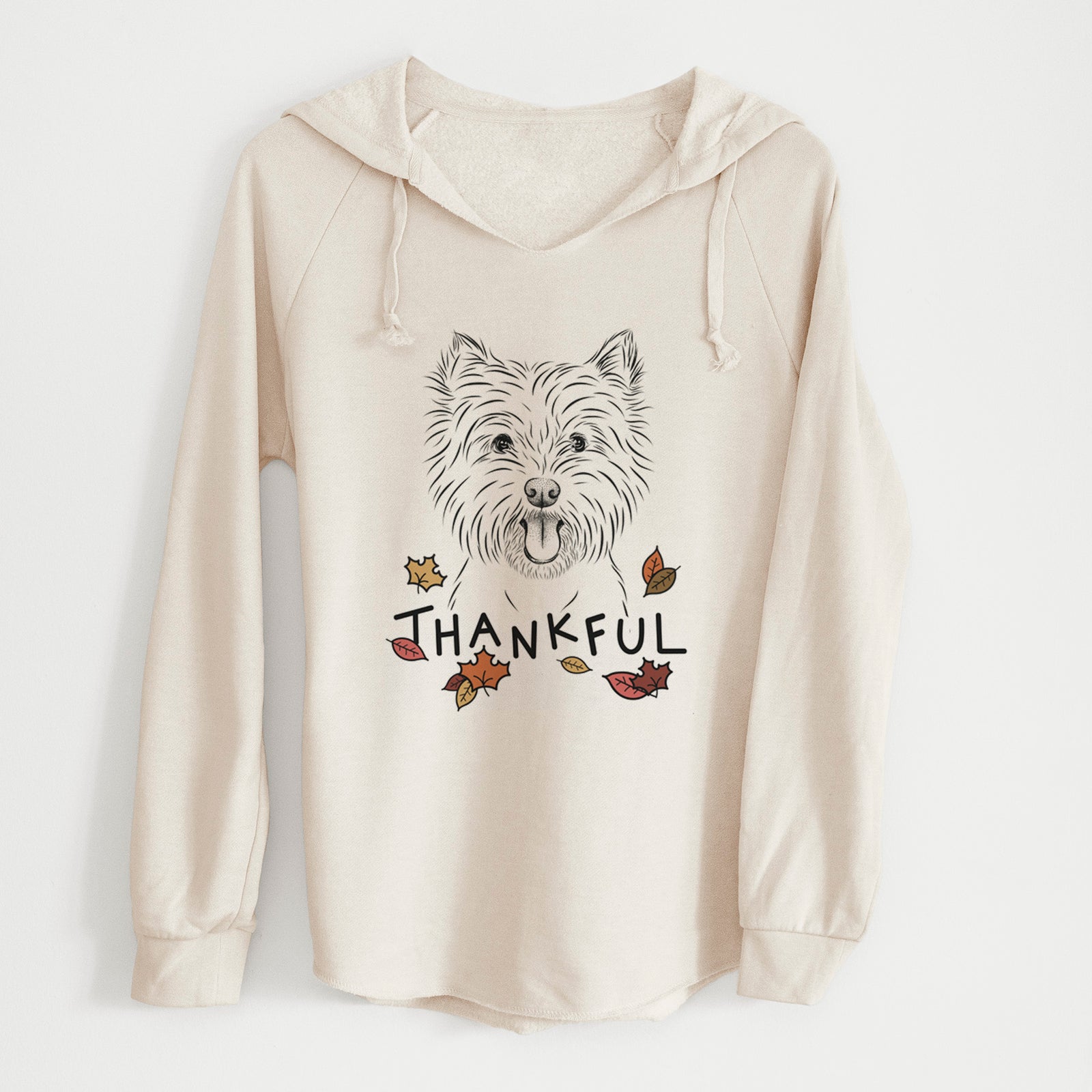 Thankful Welma the West Highland Terrier - Cali Wave Hooded Sweatshirt