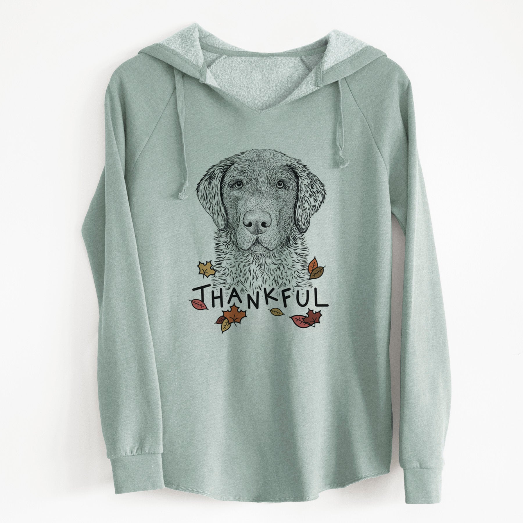 Thankful Whiskey the Chocolate Lab - Cali Wave Hooded Sweatshirt