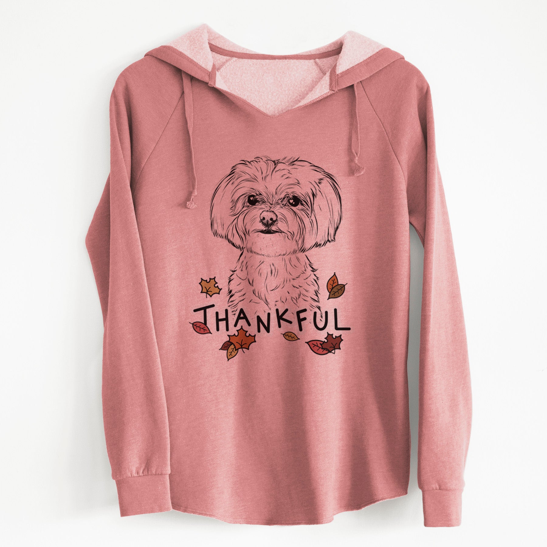 Thankful Willow the Maltese - Cali Wave Hooded Sweatshirt