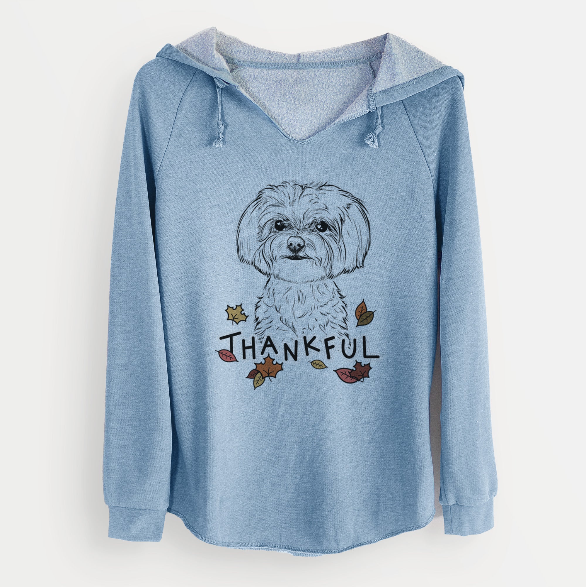 Thankful Willow the Maltese - Cali Wave Hooded Sweatshirt