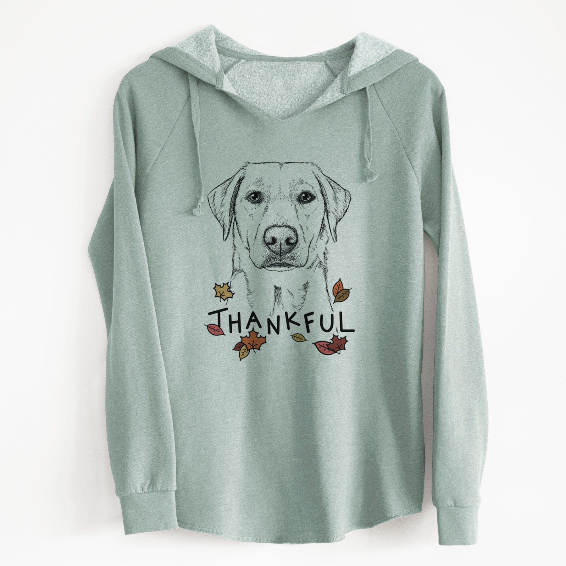 Thankful Zoe the Yellow Lab - Cali Wave Hooded Sweatshirt