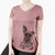 Thankful Zoey the Mixed Breed - Women's V-neck Shirt