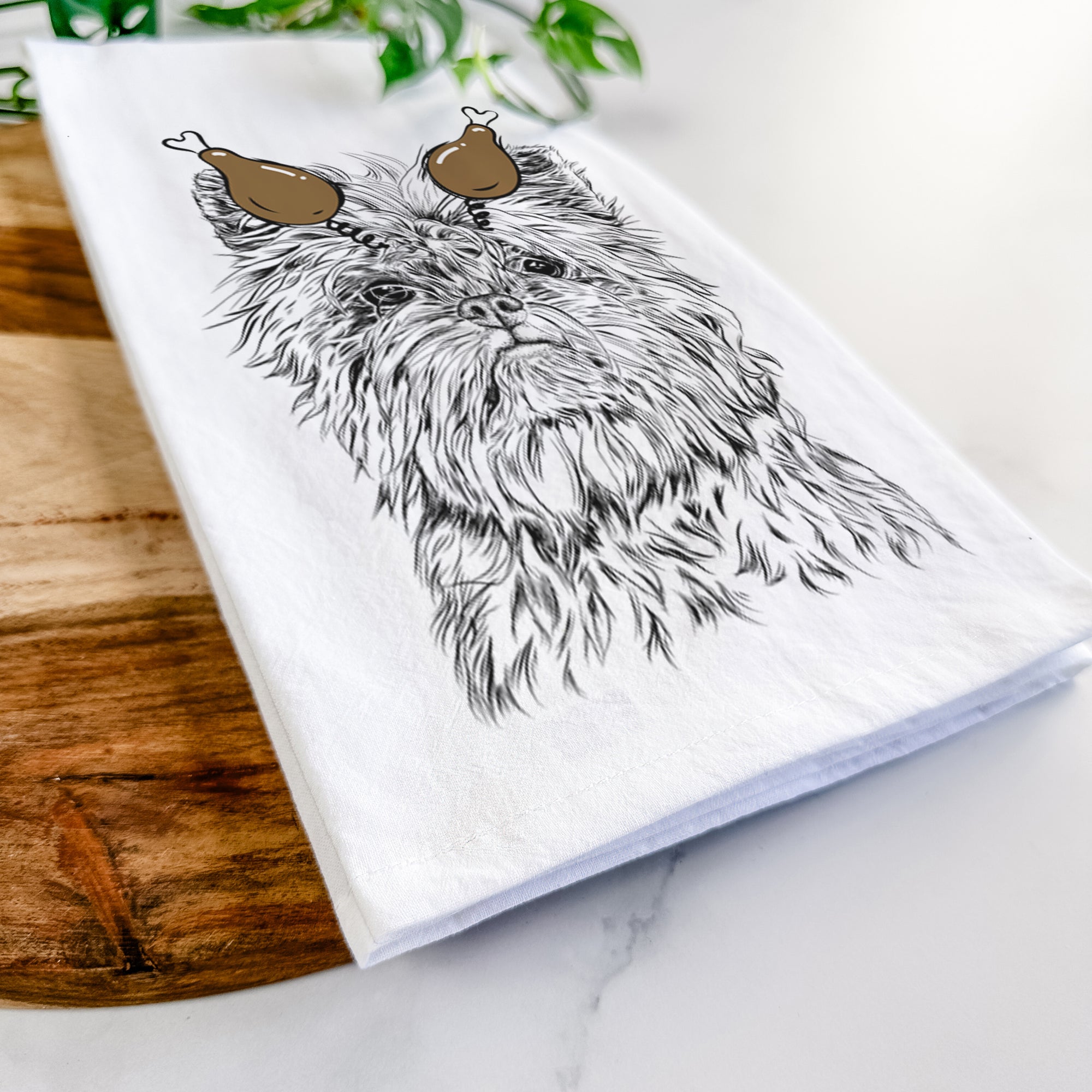 Alvin the Affenpinscher Tea Towel