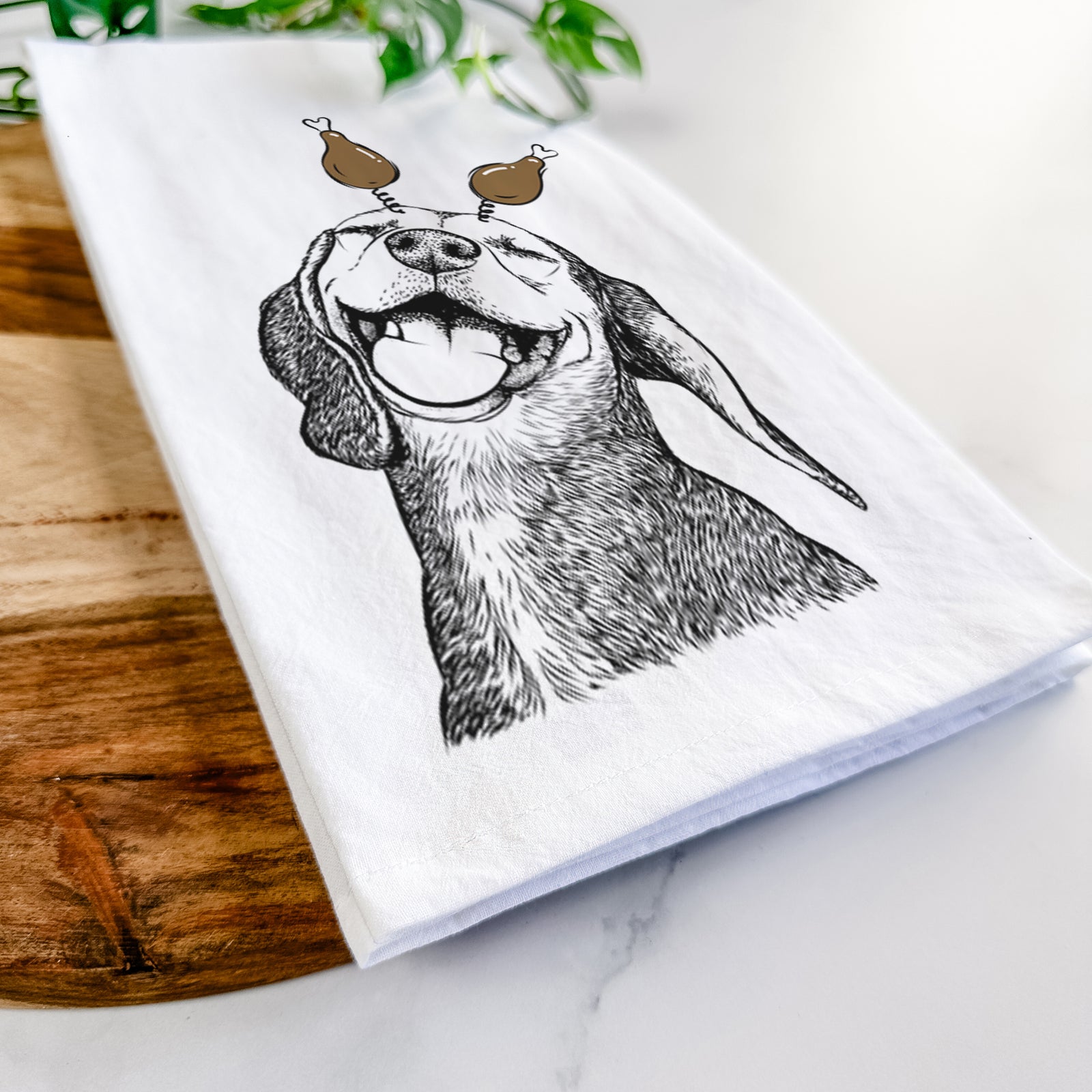 Belle the Hound Mix Tea Towel