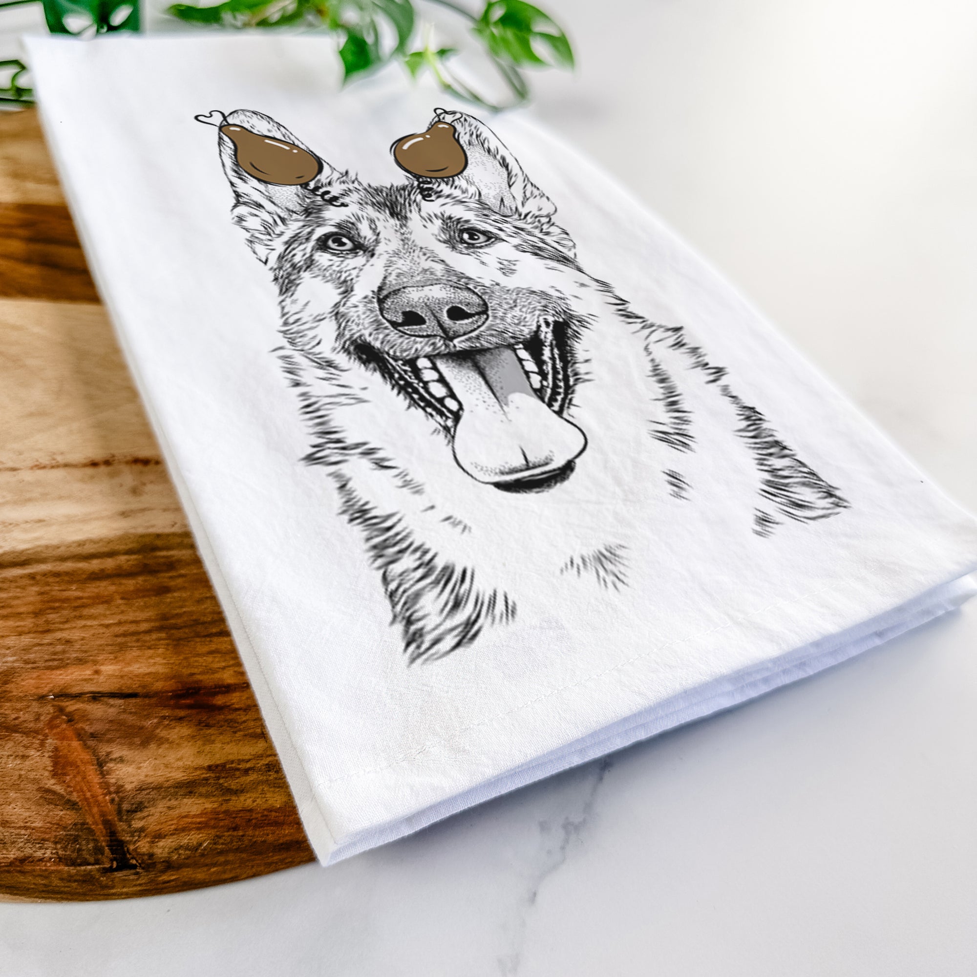 Benson the German Shepherd Tea Towel