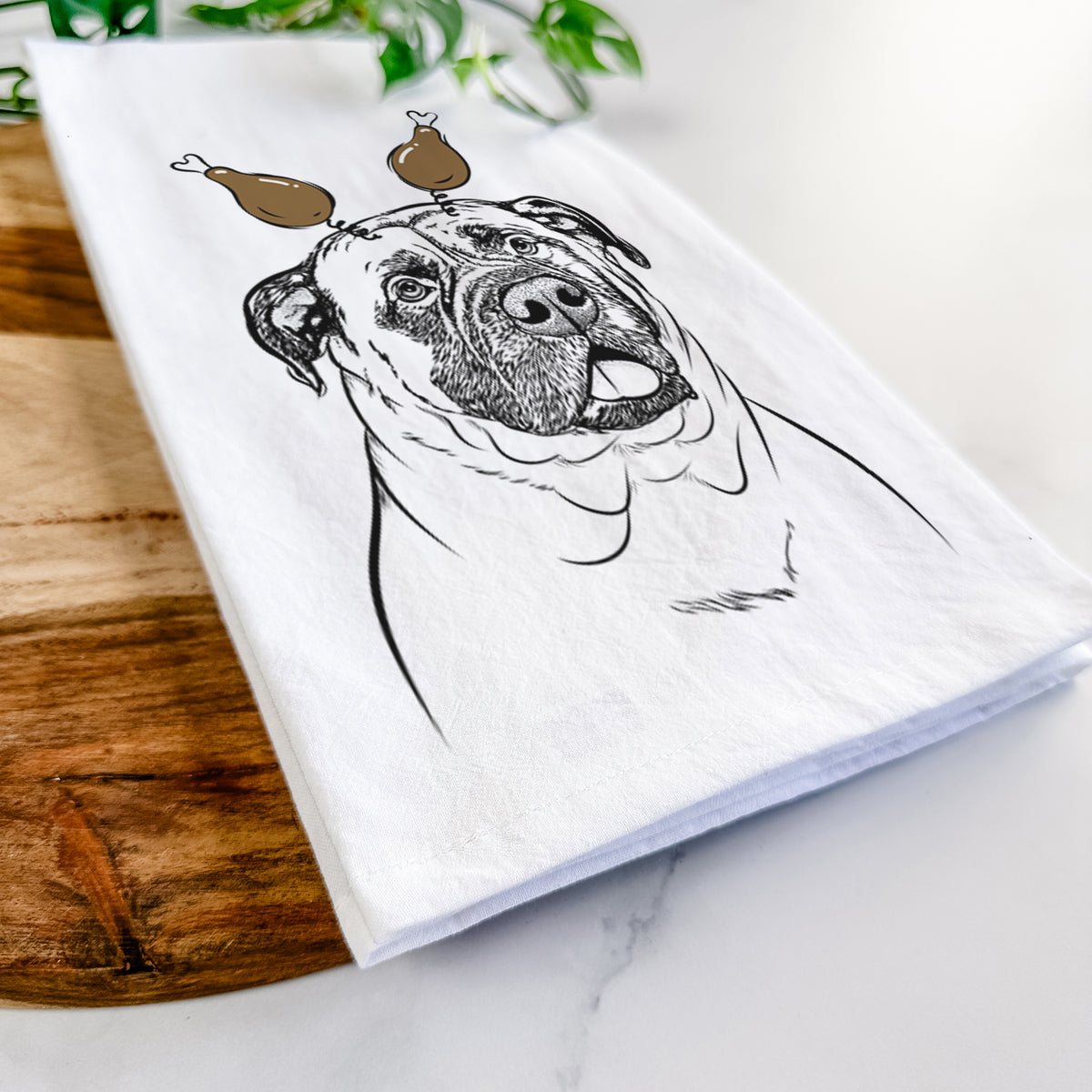 Big P the English Mastiff Tea Towel