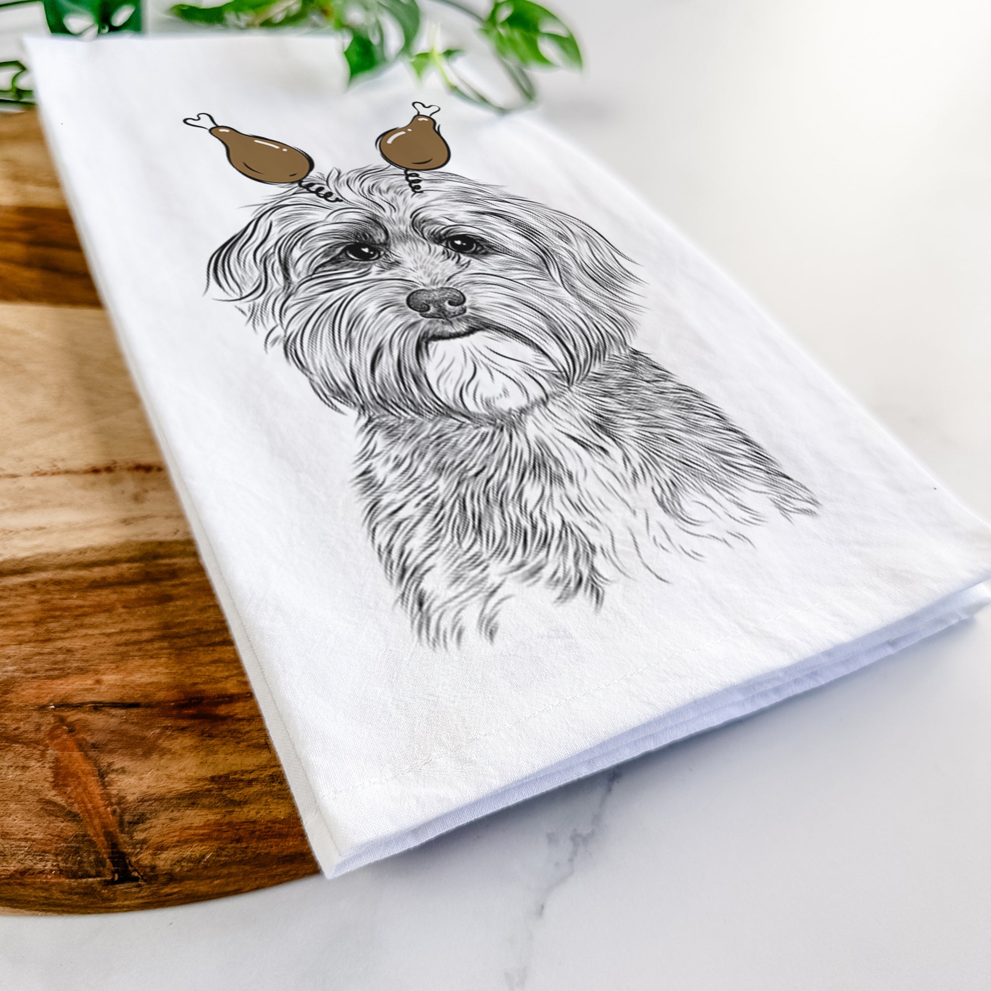 Bingo the Mixed Breed Tea Towel