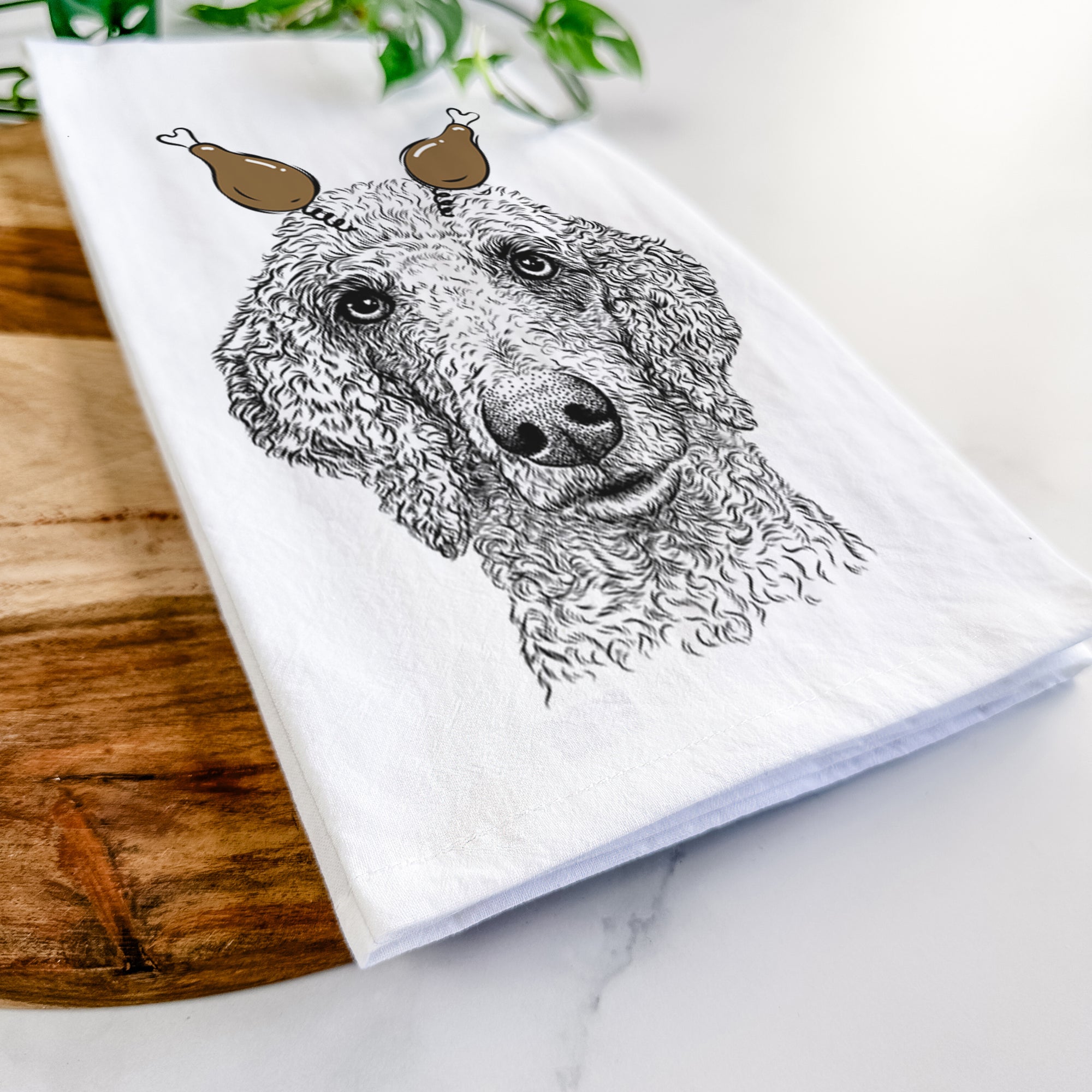 Blossom the Poodle Tea Towel