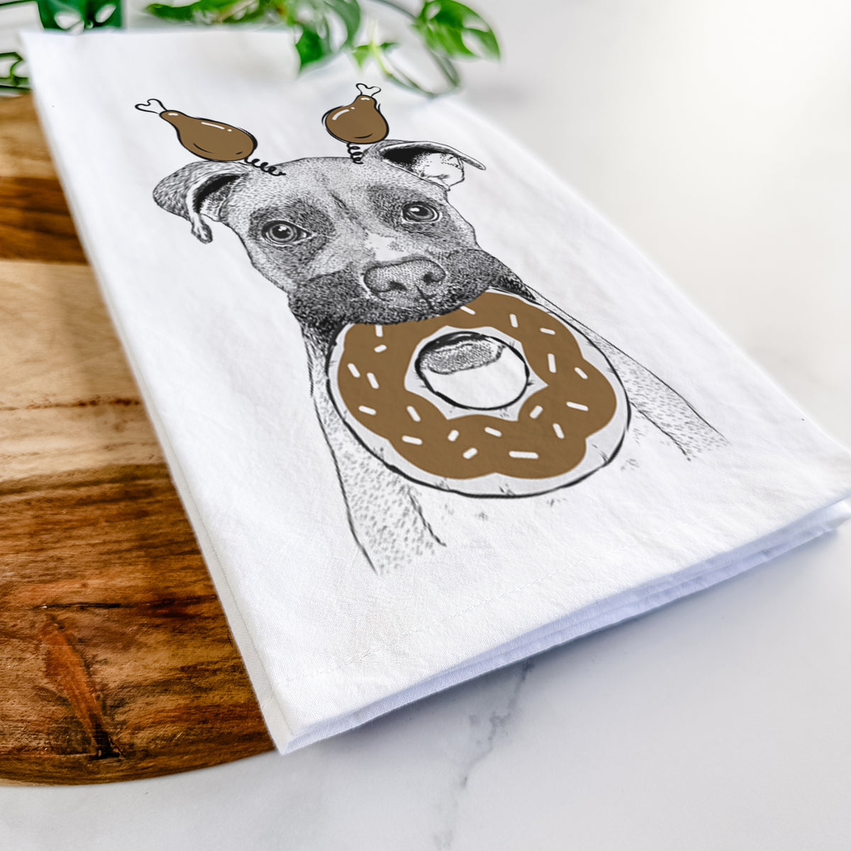 Bo the Boxer Tea Towel