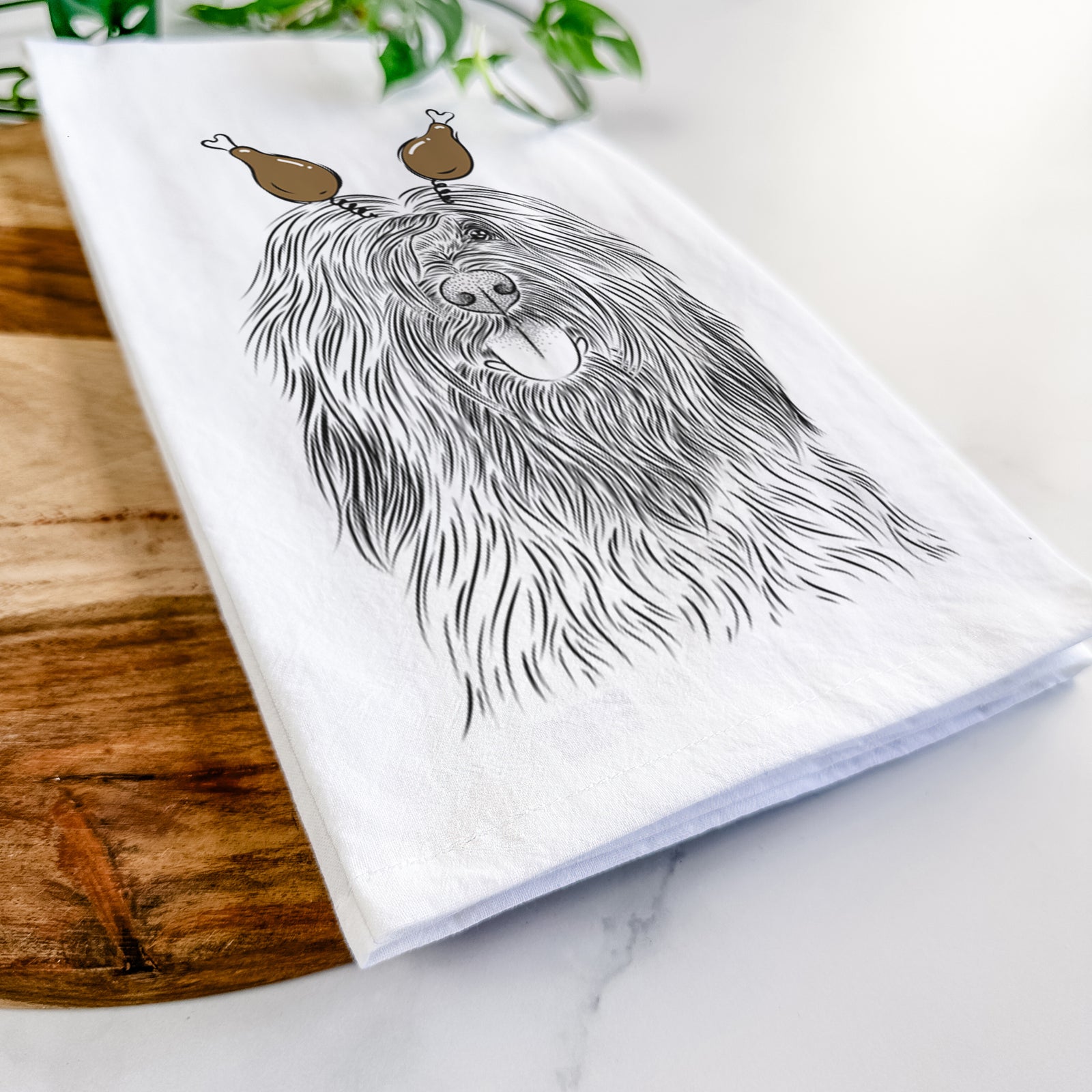 Bundy the Briard Tea Towel