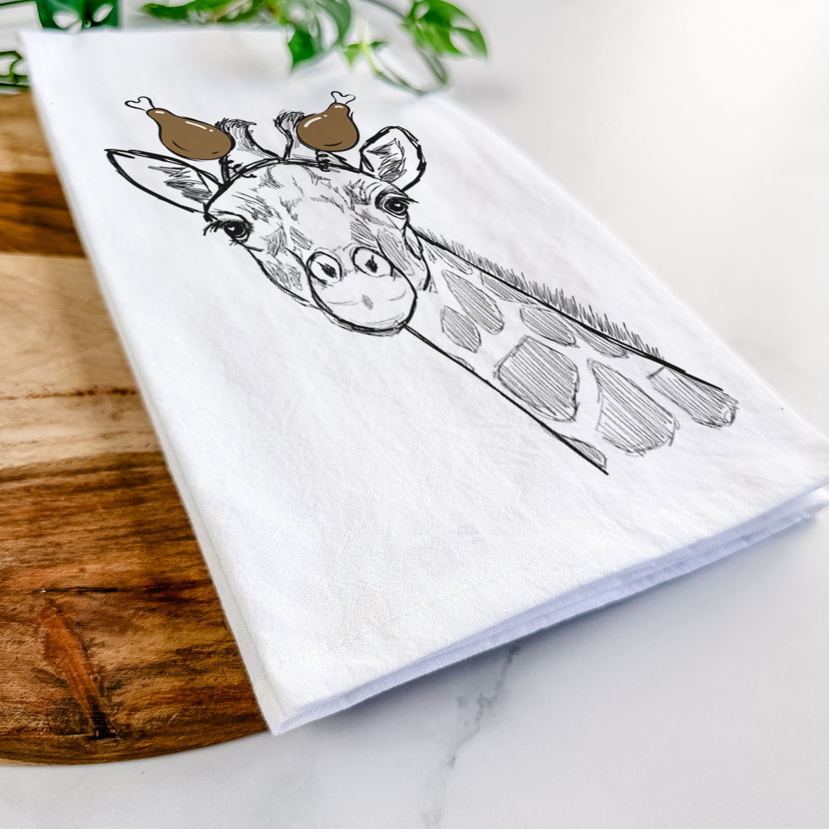Cedrick the Giraffe Tea Towel