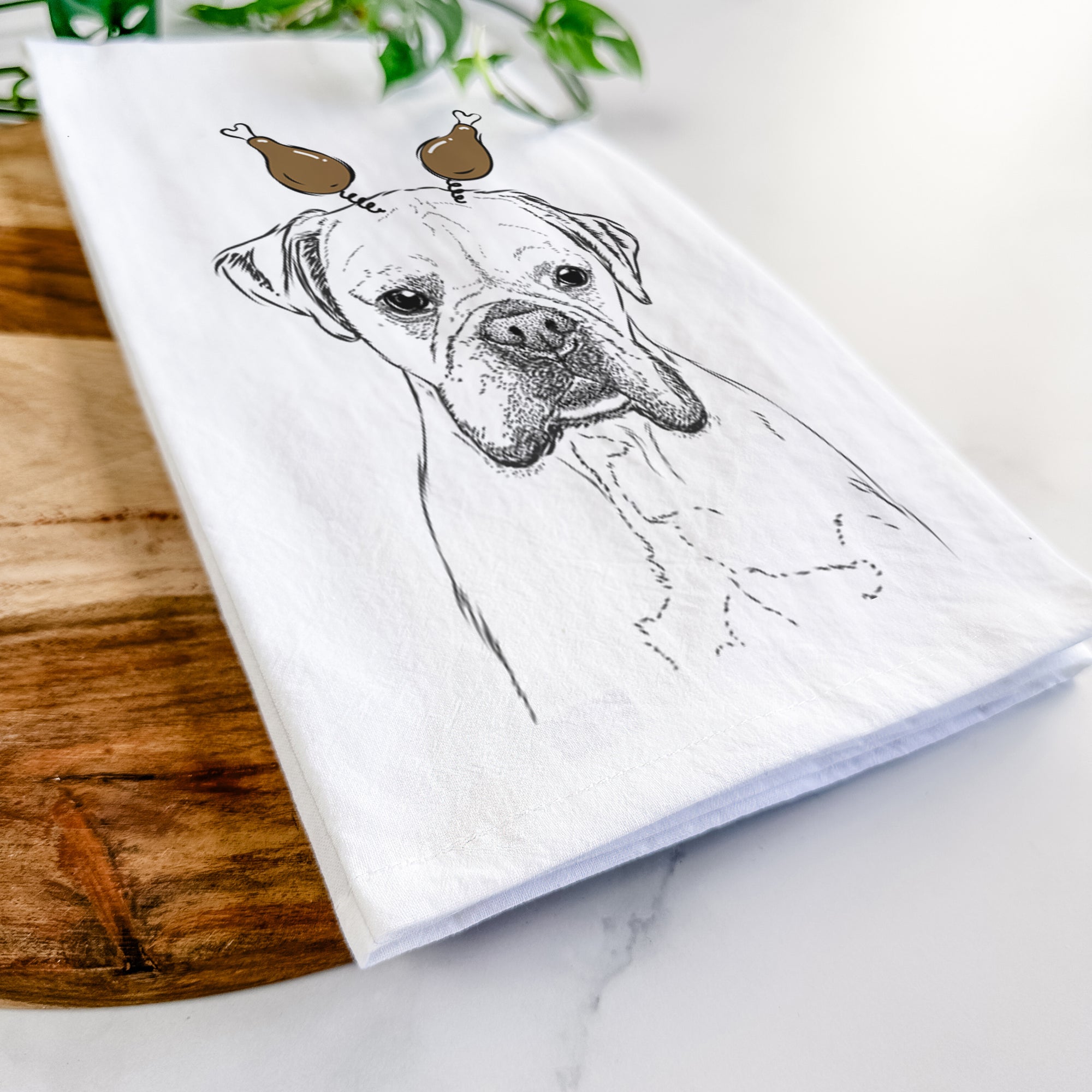 Champion Bentley the Boxer Tea Towel