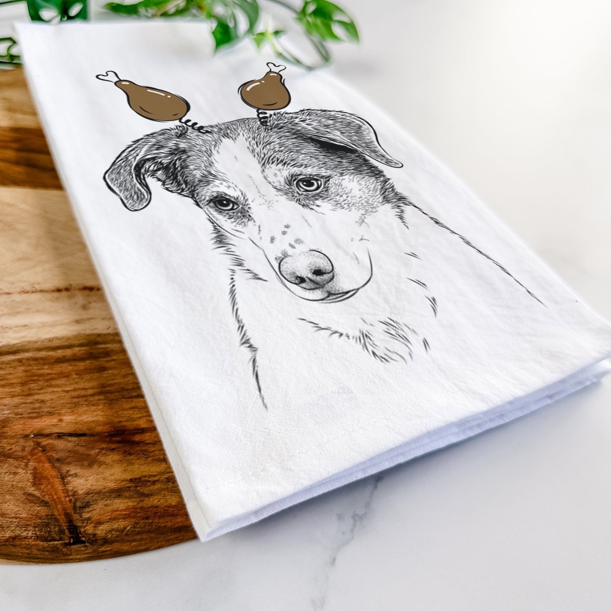 Coco the Beagle Mix Tea Towel