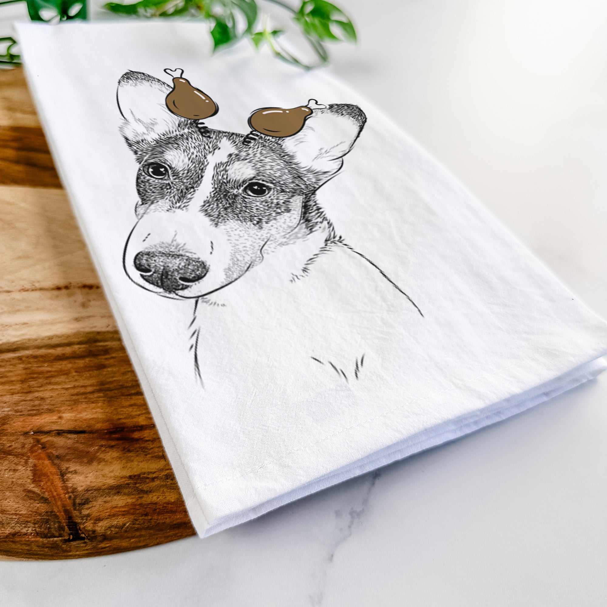 Dexter the Corgi Tea Towel