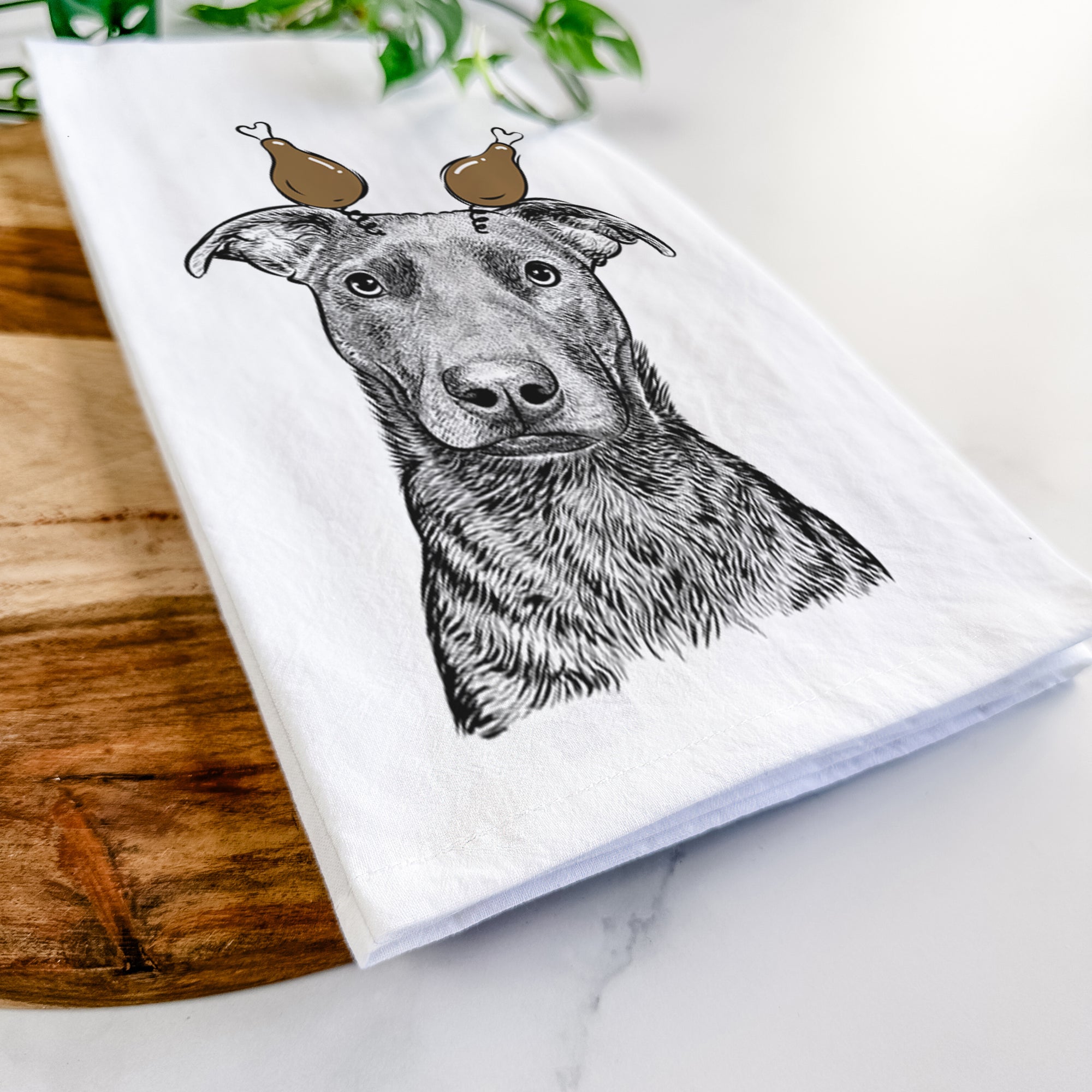 Embyr the Mixed Breed Tea Towel