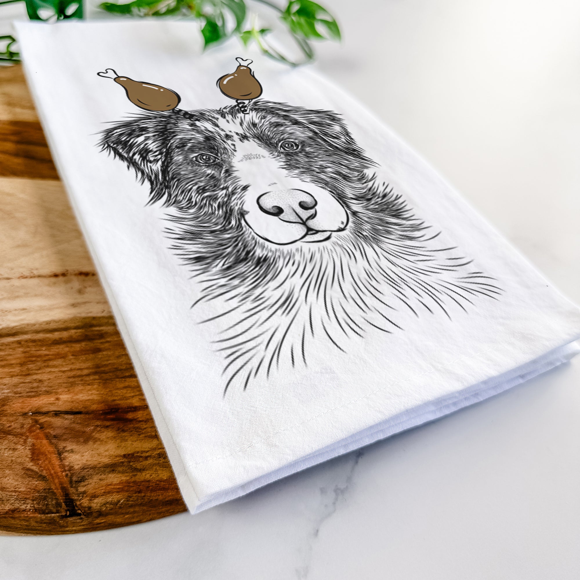 Gram the Australian Shepherd Tea Towel