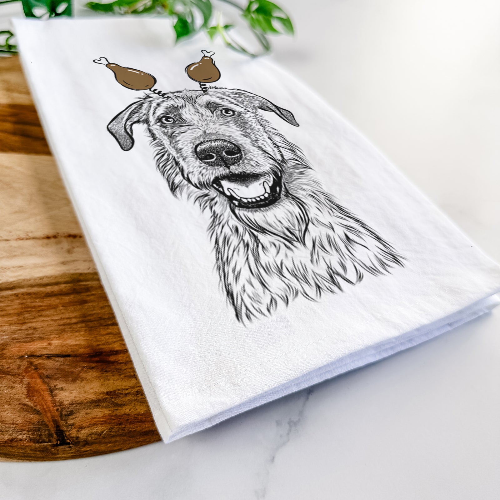 Griffin the Irish Wolfhound Tea Towel
