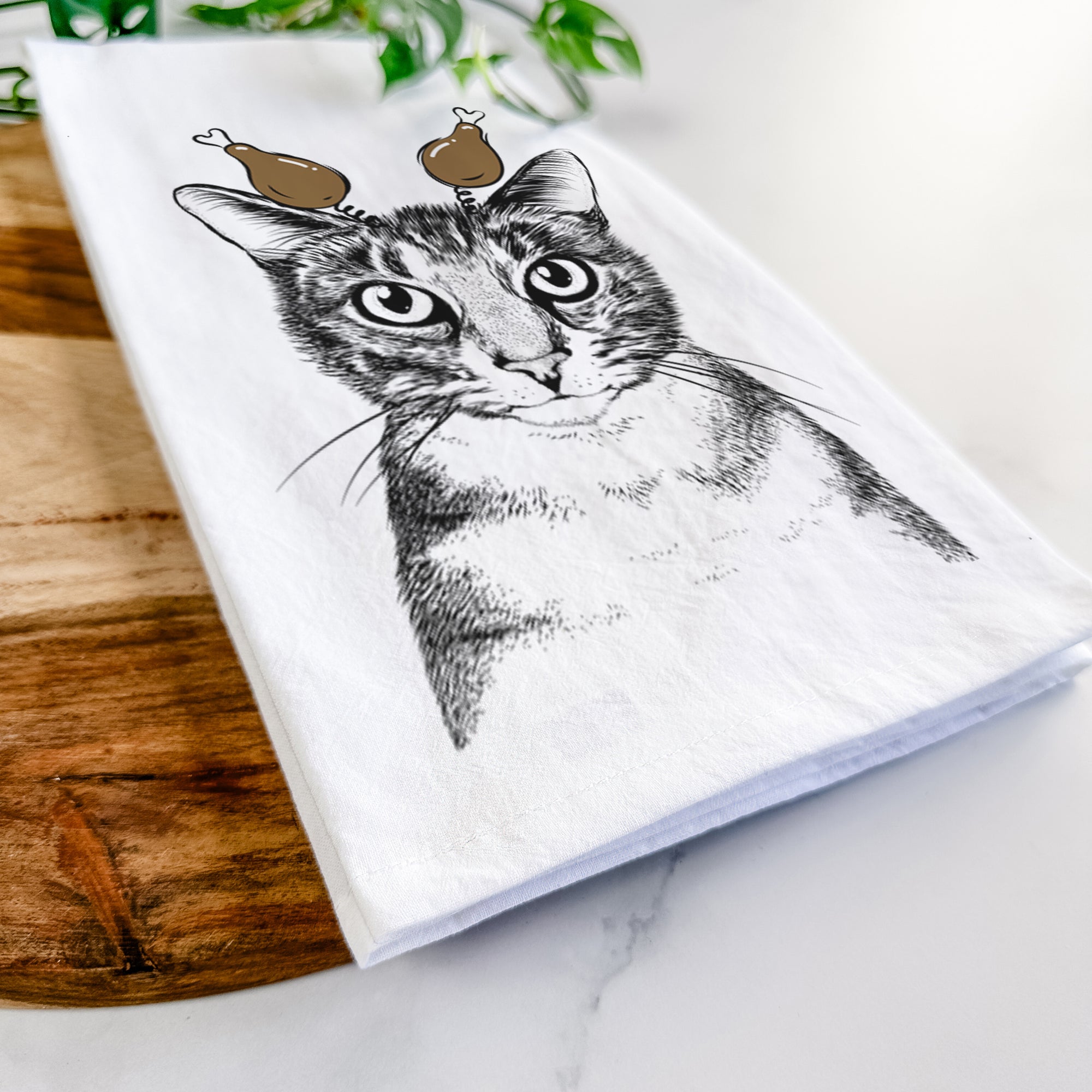 Hobbes the Tabby Cat Tea Towel