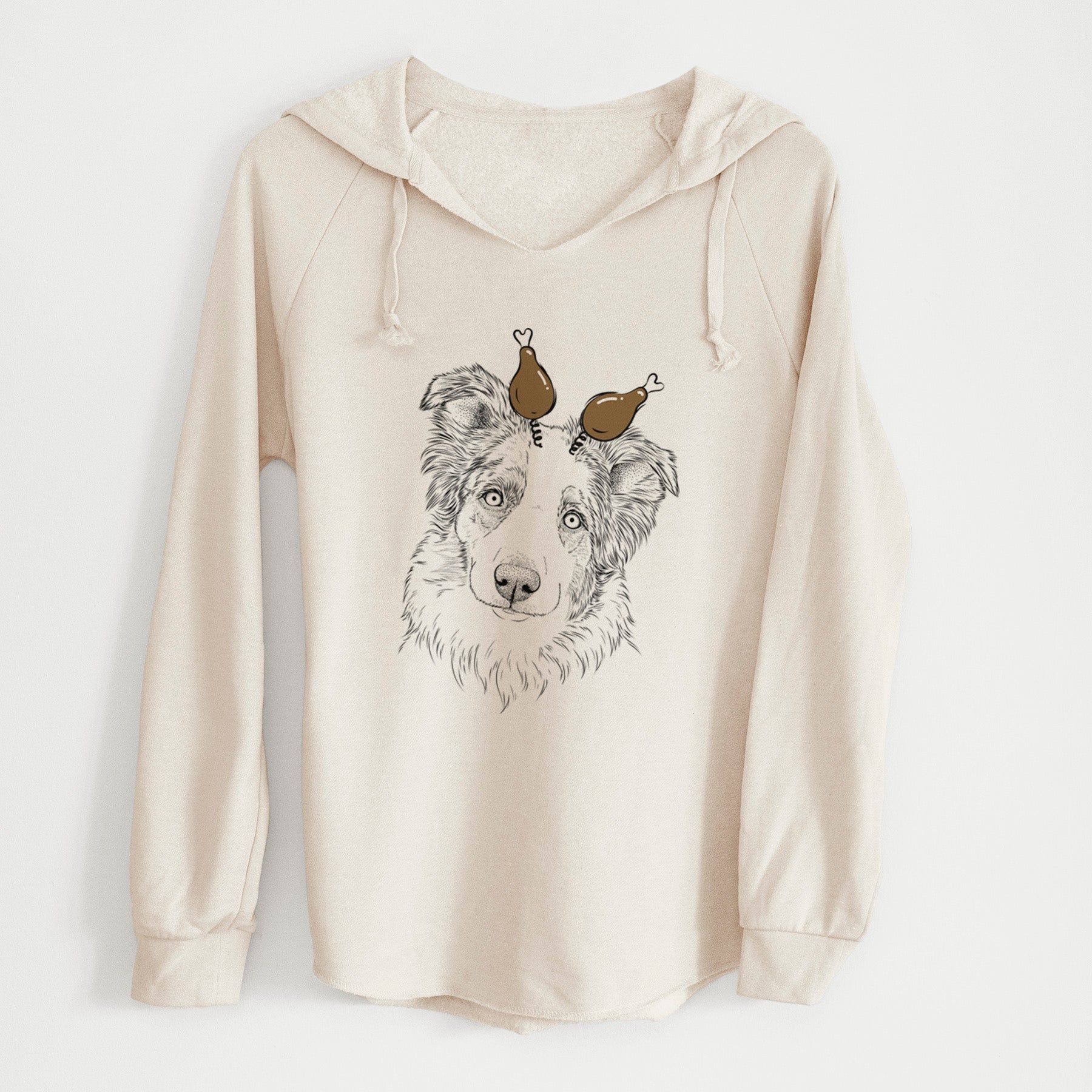 Thanksgiving HoneyBee the Miniature Australian Shepherd - Cali Wave Hooded Sweatshirt