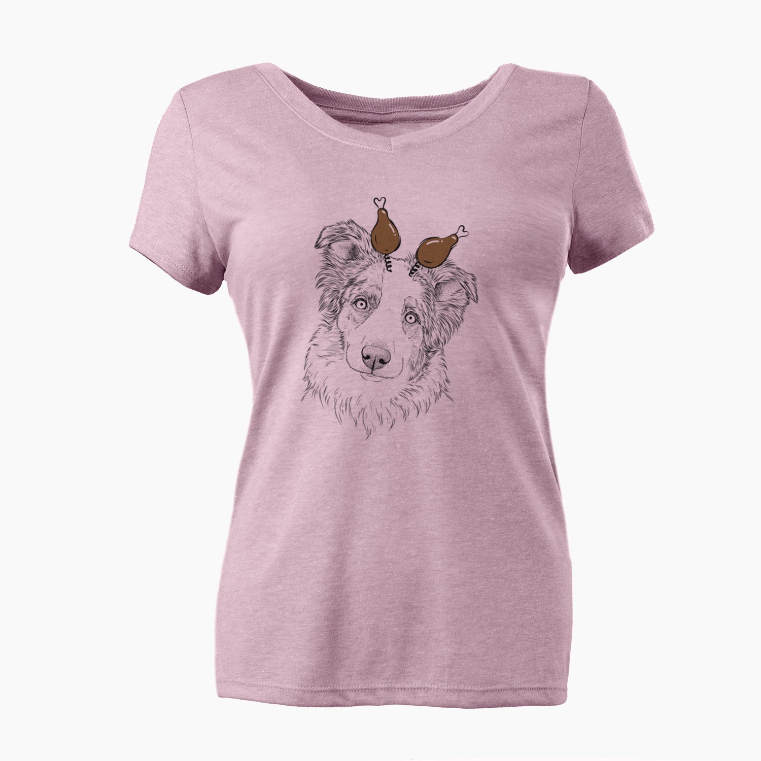 Thanksgiving HoneyBee the Miniature Australian Shepherd - Women's Perfect V-neck Shirt