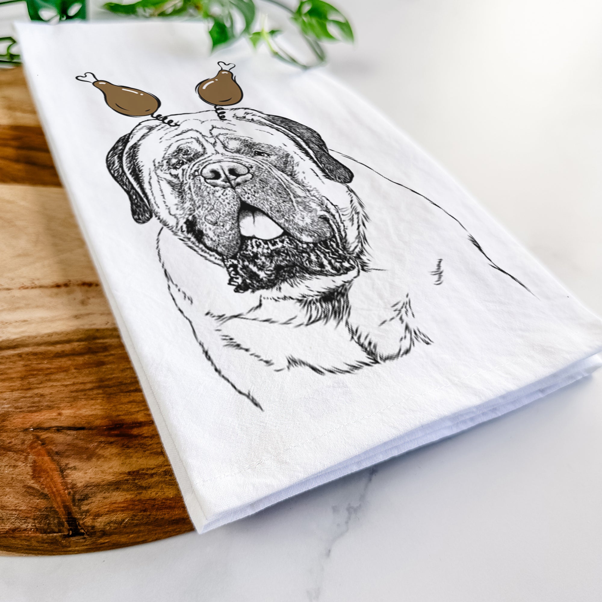 Jed the English Mastiff Tea Towel