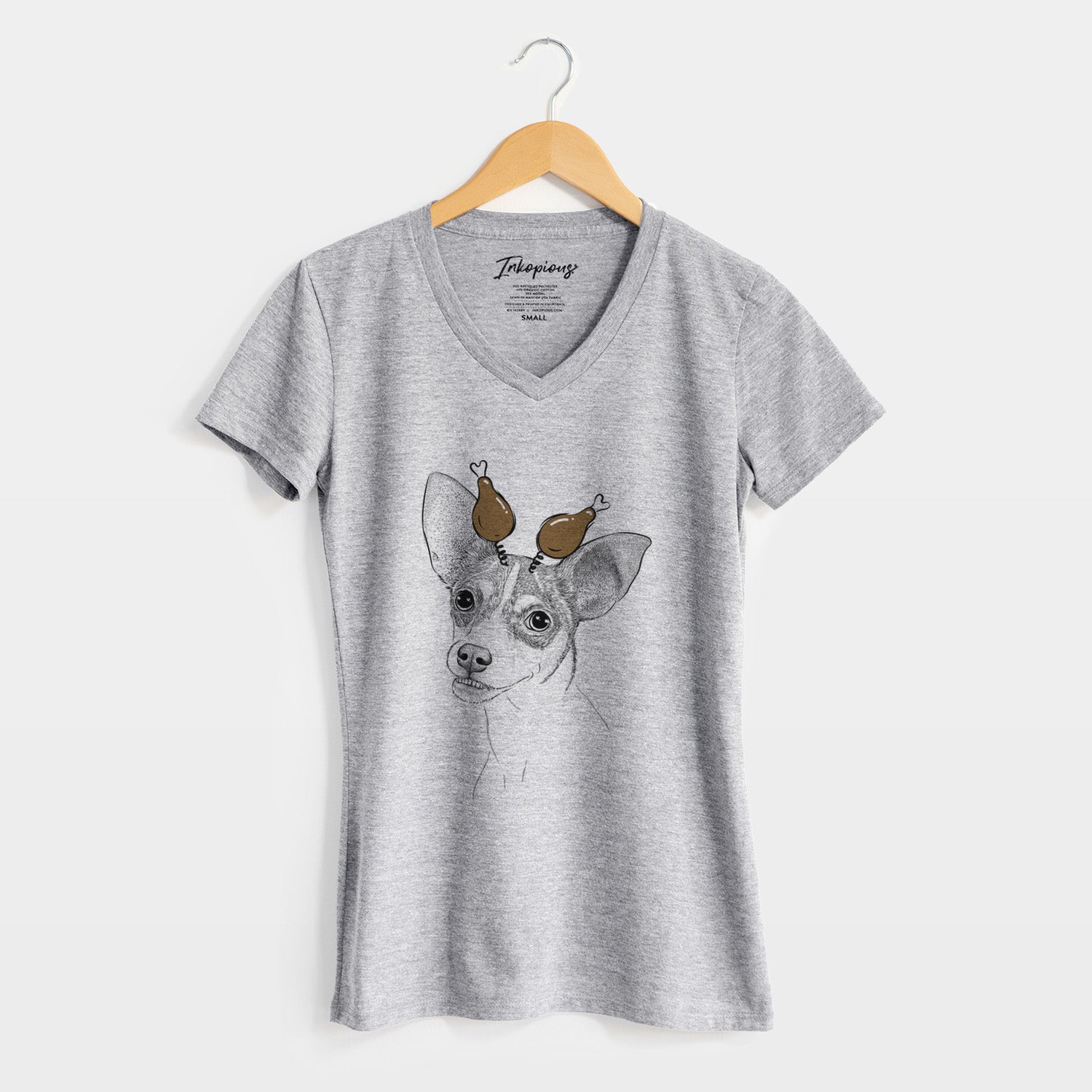 Thanksgiving Kailani the Chihuahua Mix - Women's Perfect V-neck Shirt