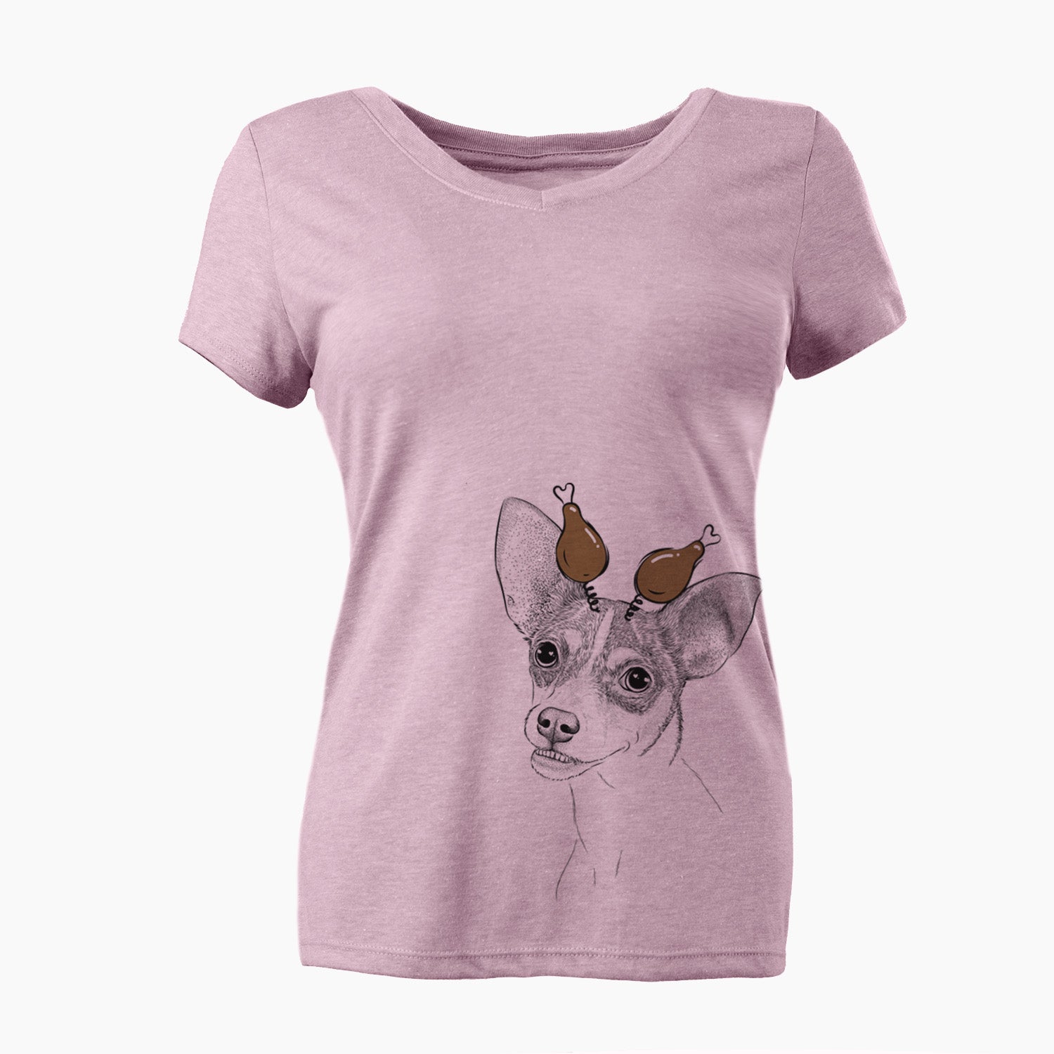 Thanksgiving Kailani the Chihuahua Mix - Women's Perfect V-neck Shirt