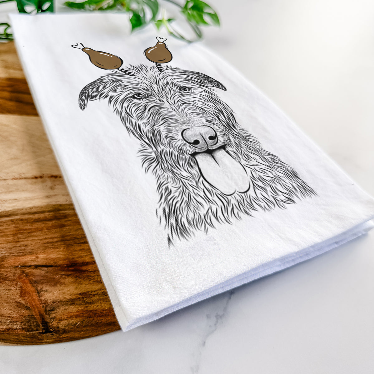 Keeva the Irish Wolfhound Tea Towel