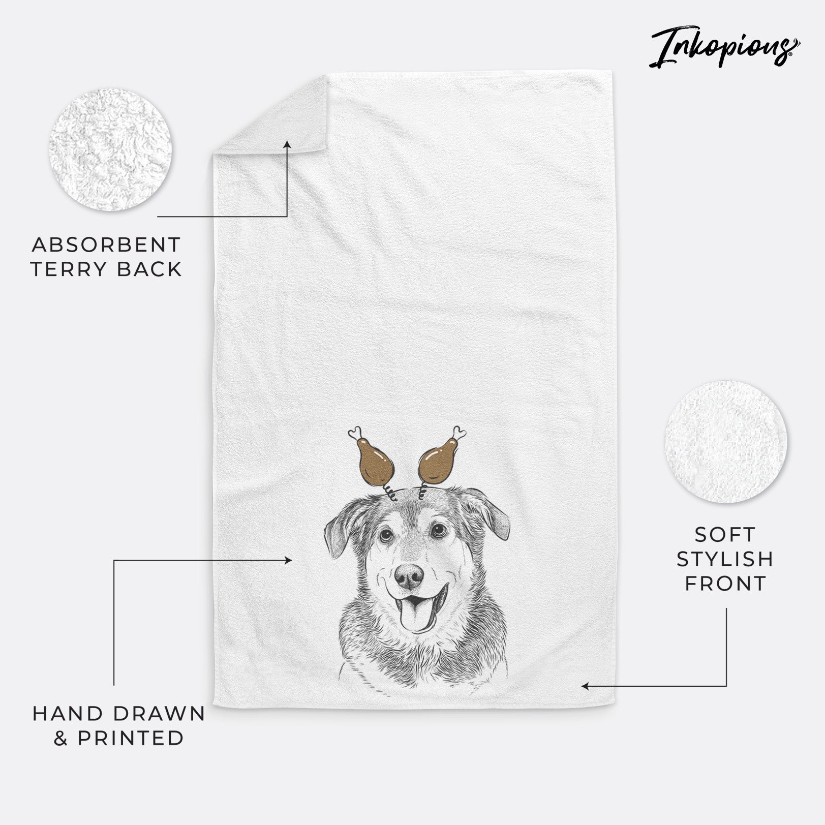 Lance the Lab/Shepherd Mix Decorative Hand Towel