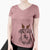 Thanksgiving Lance the Lab/Shepherd Mix - Women's Perfect V-neck Shirt