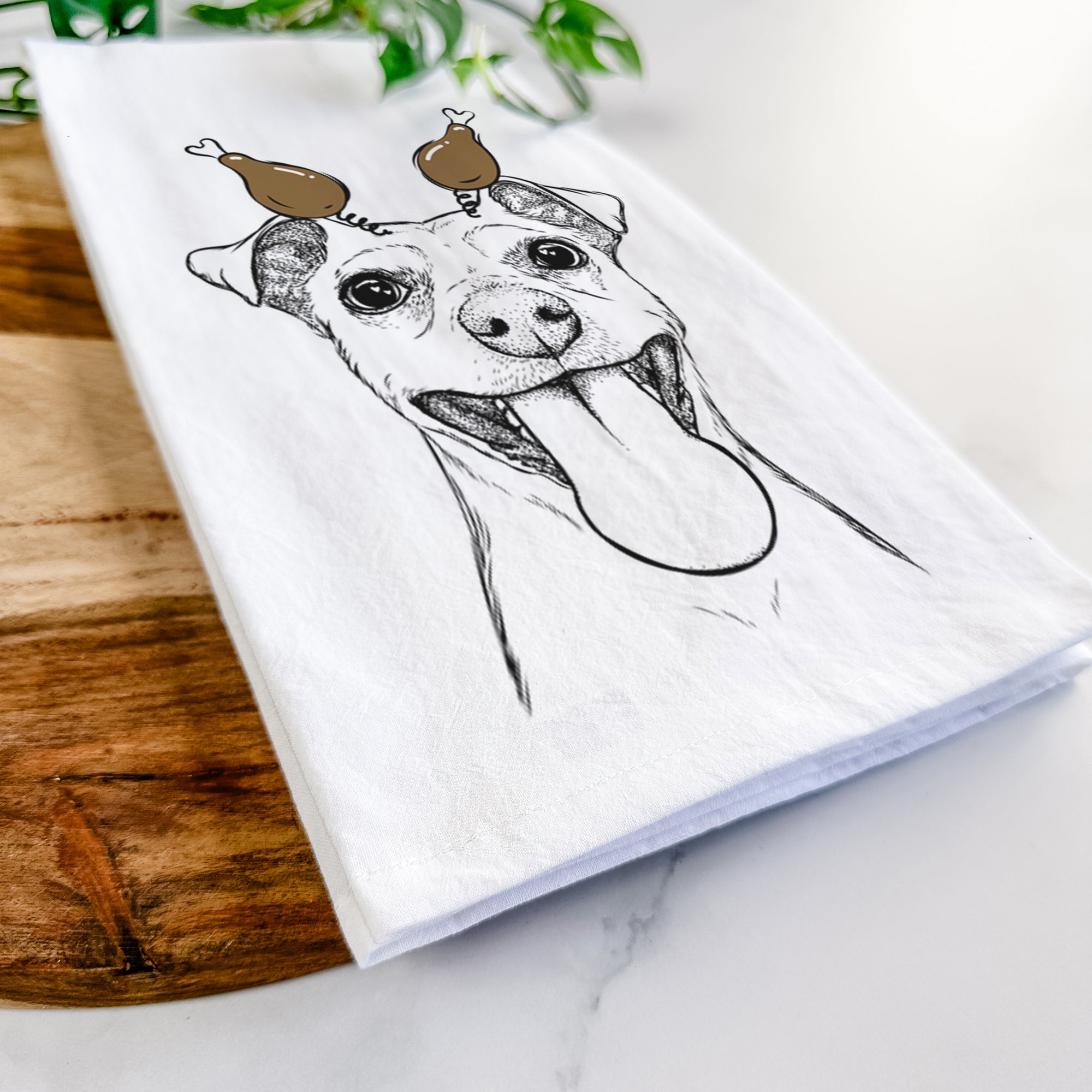 Lemmie the Mixed Breed Tea Towel