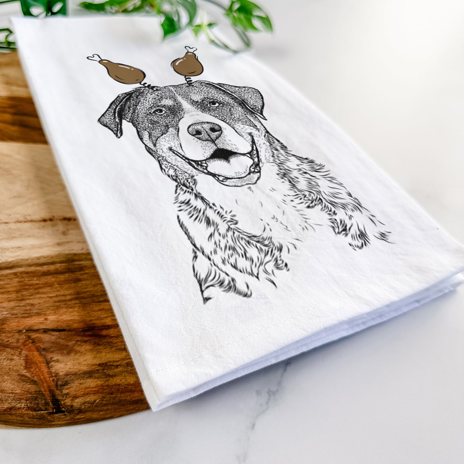 Leon the Greater Swiss Mountain Dog Tea Towel