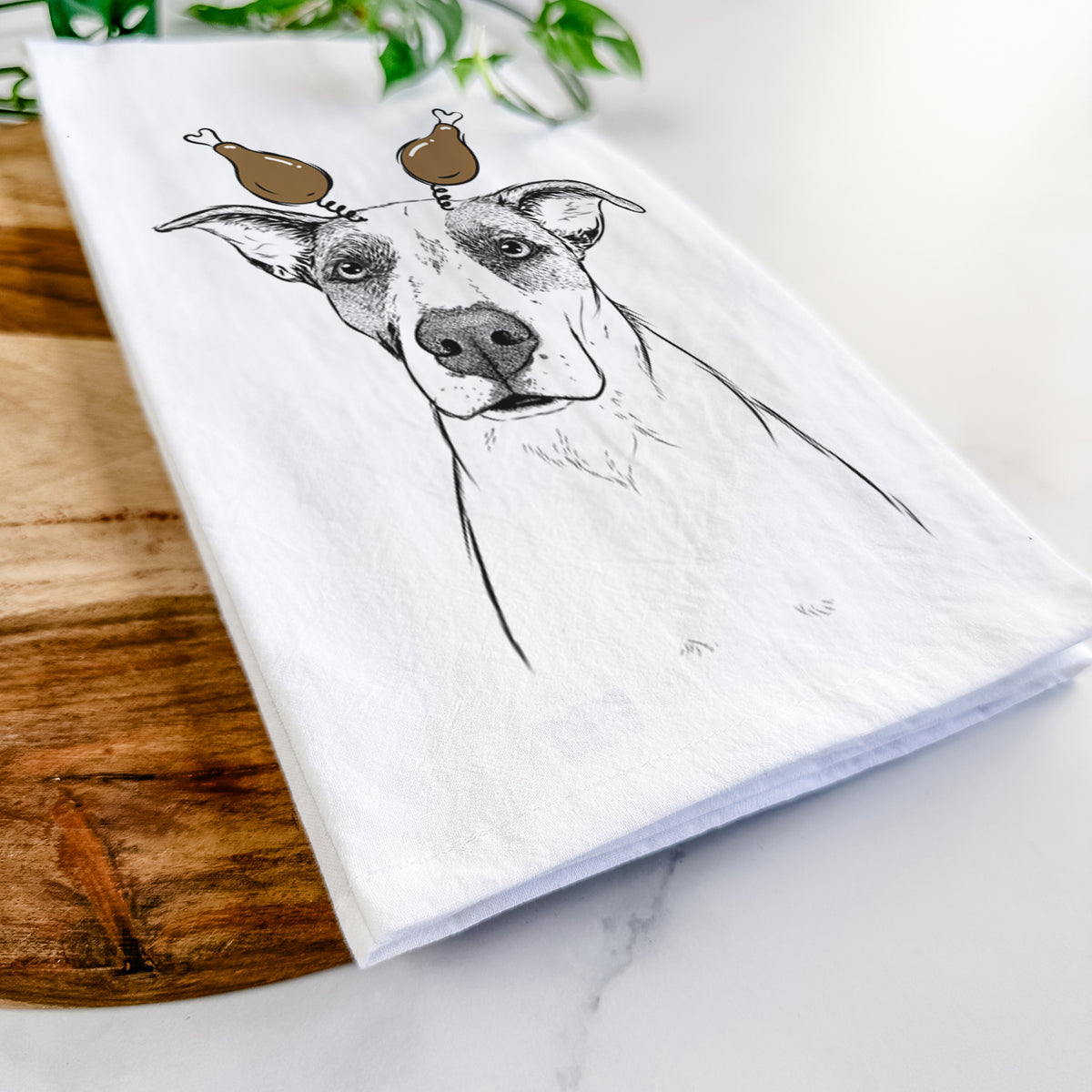 Lily the Mixed Breed Tea Towel