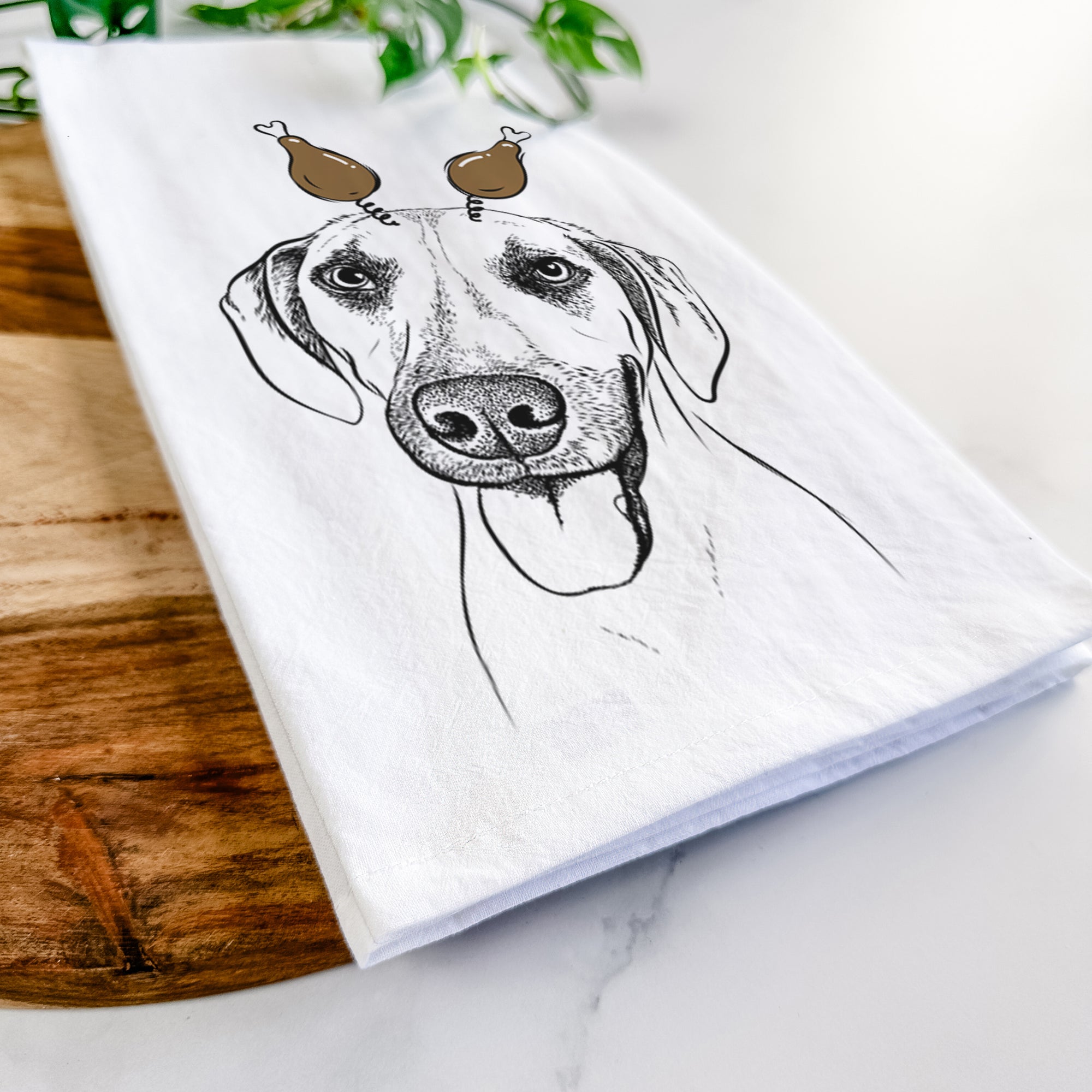 Malia the American Foxhound Mix Tea Towel