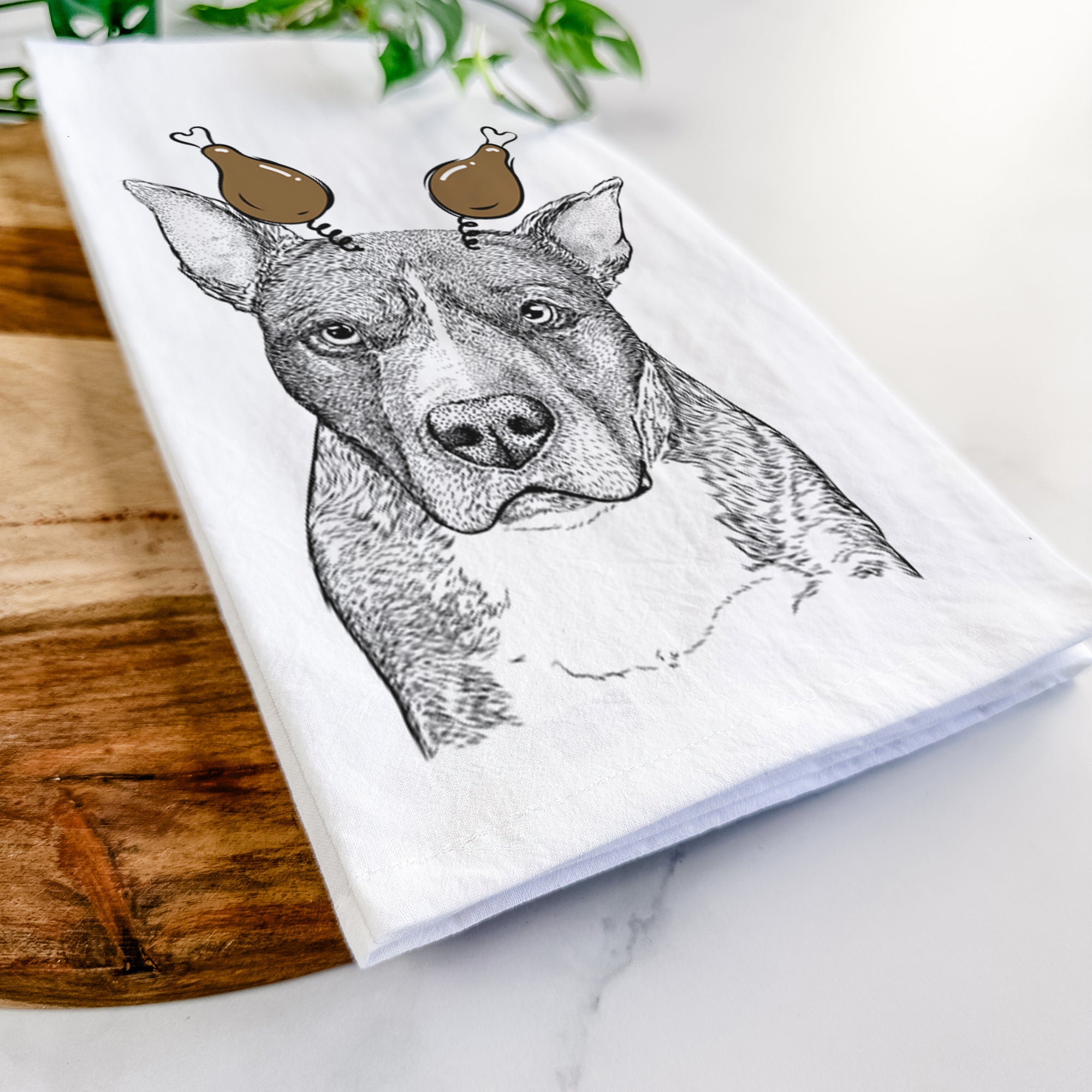 Mercy the Pitbull Tea Towel