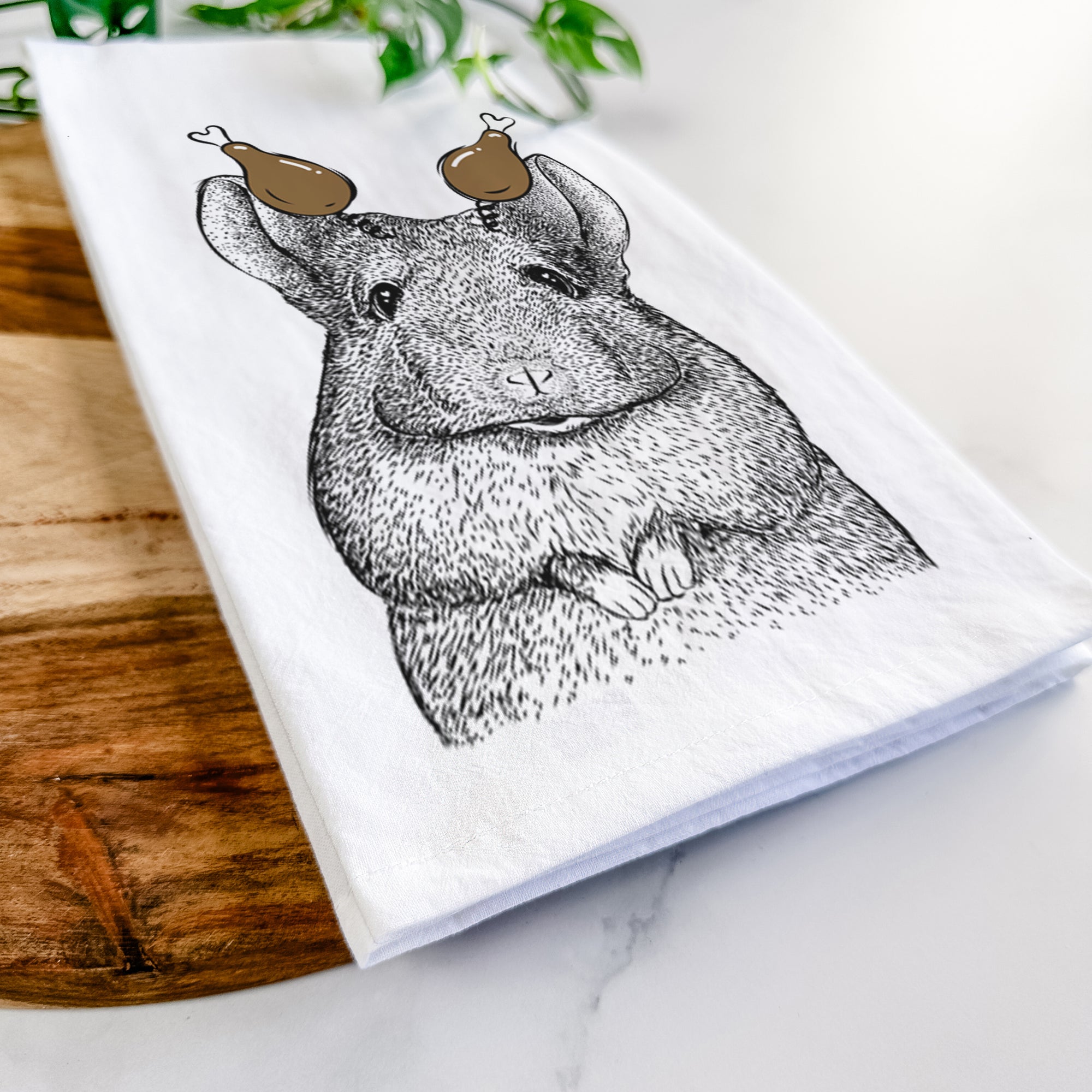 Mojo the Chinchilla Tea Towel