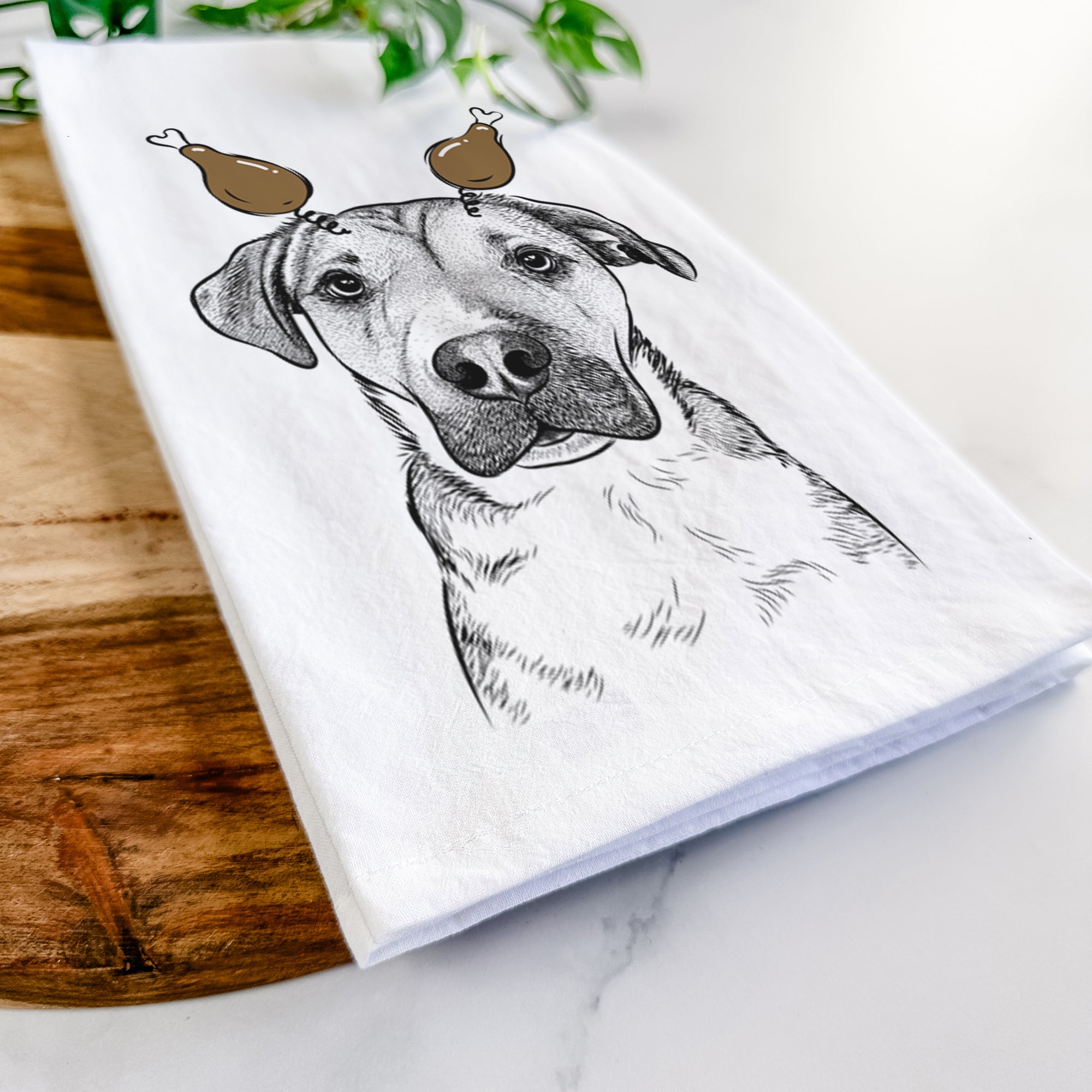 Nemo the Mixed Breed Tea Towel