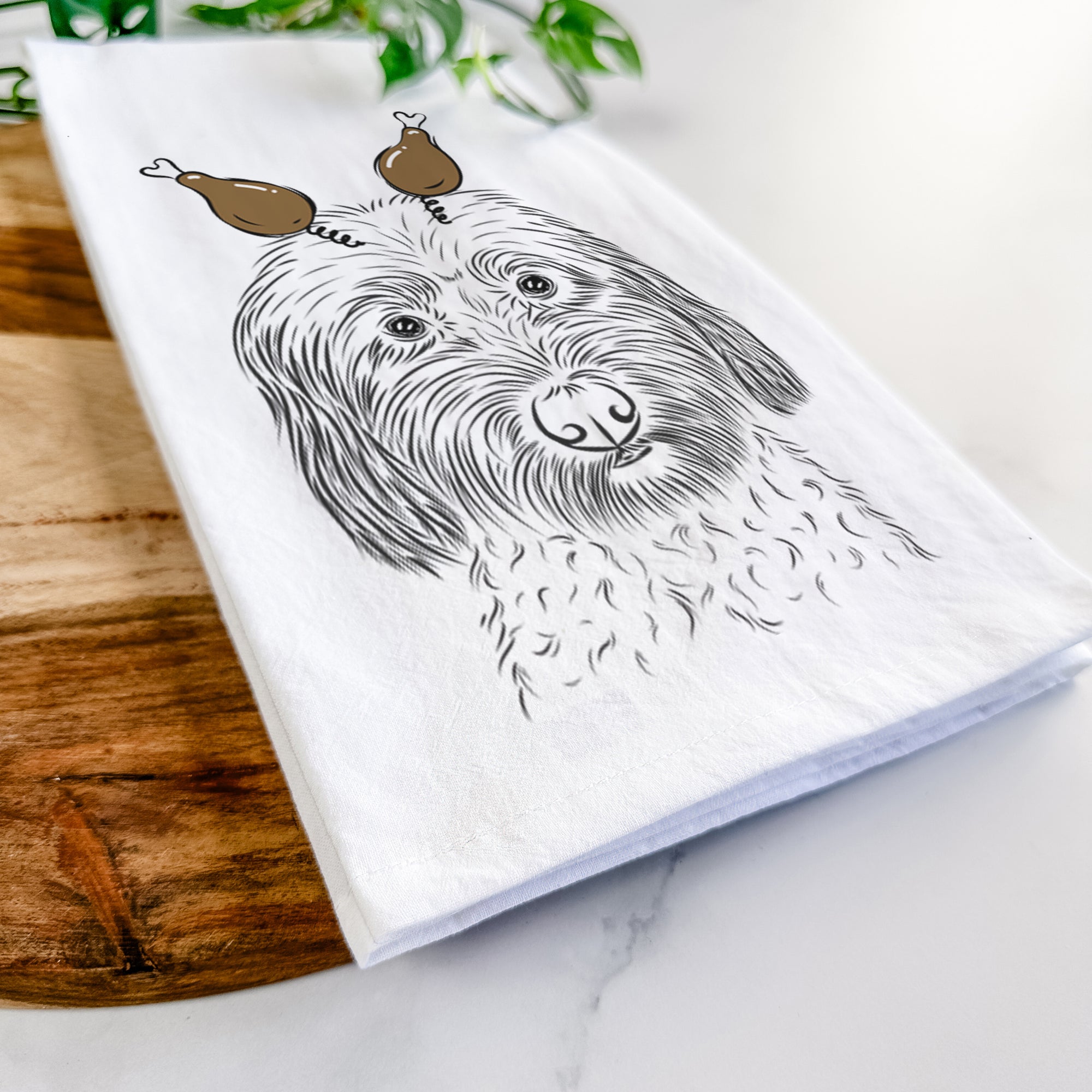 Niles the Soft Coated Wheaten Terrier Tea Towel