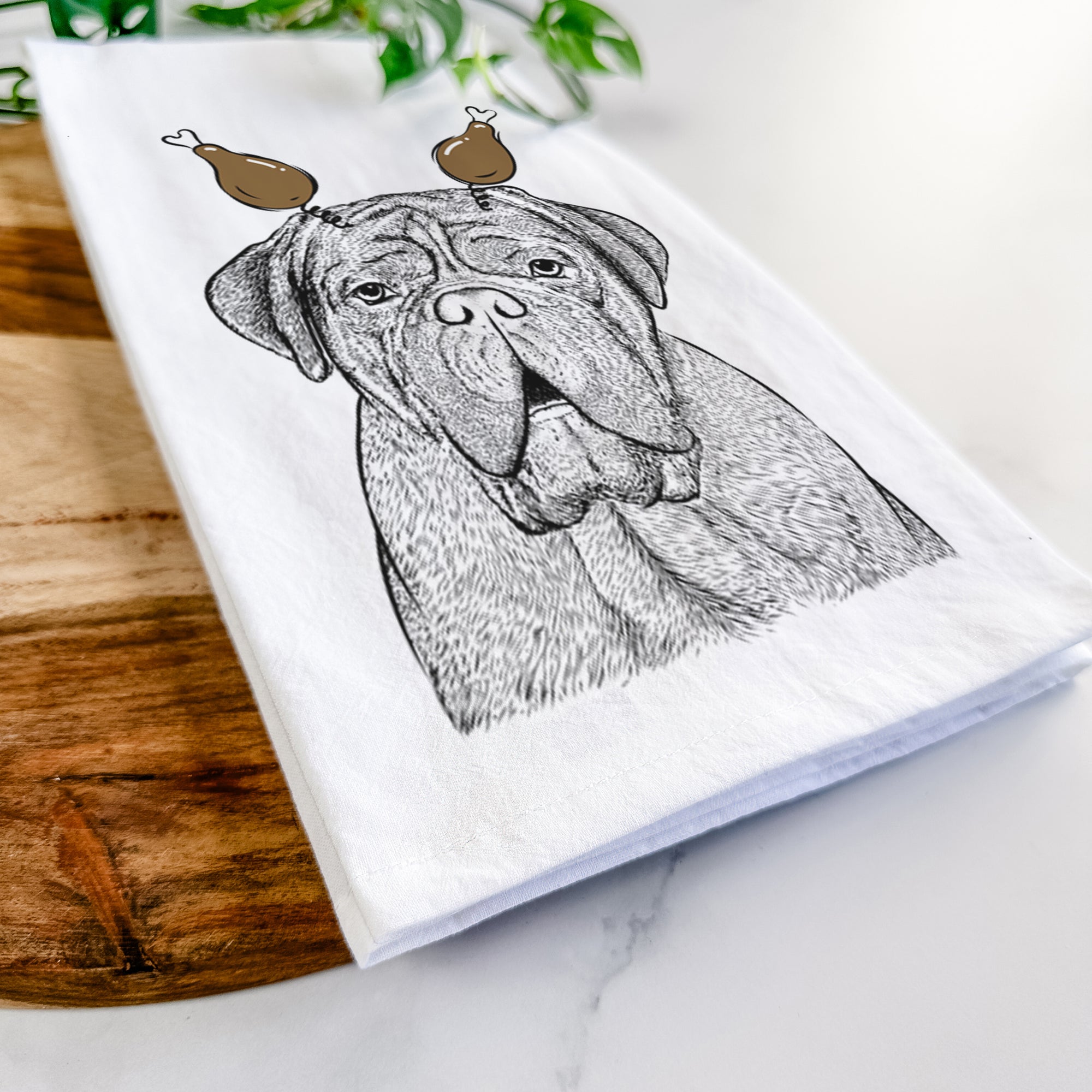 Optimus the Dogue de Bordeaux Tea Towel