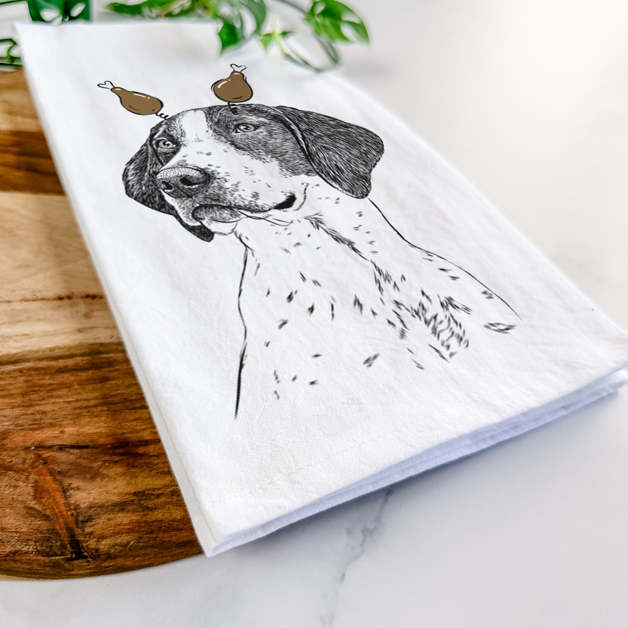 Payton the Mixed Breed Tea Towel