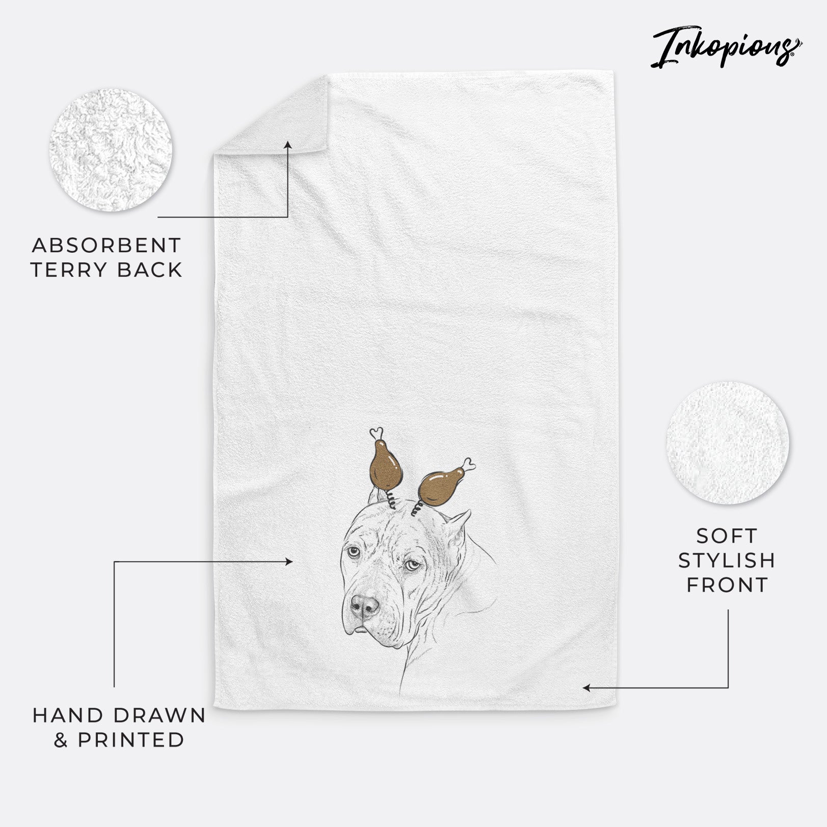 Precious the Staffordshire Terrier Decorative Hand Towel