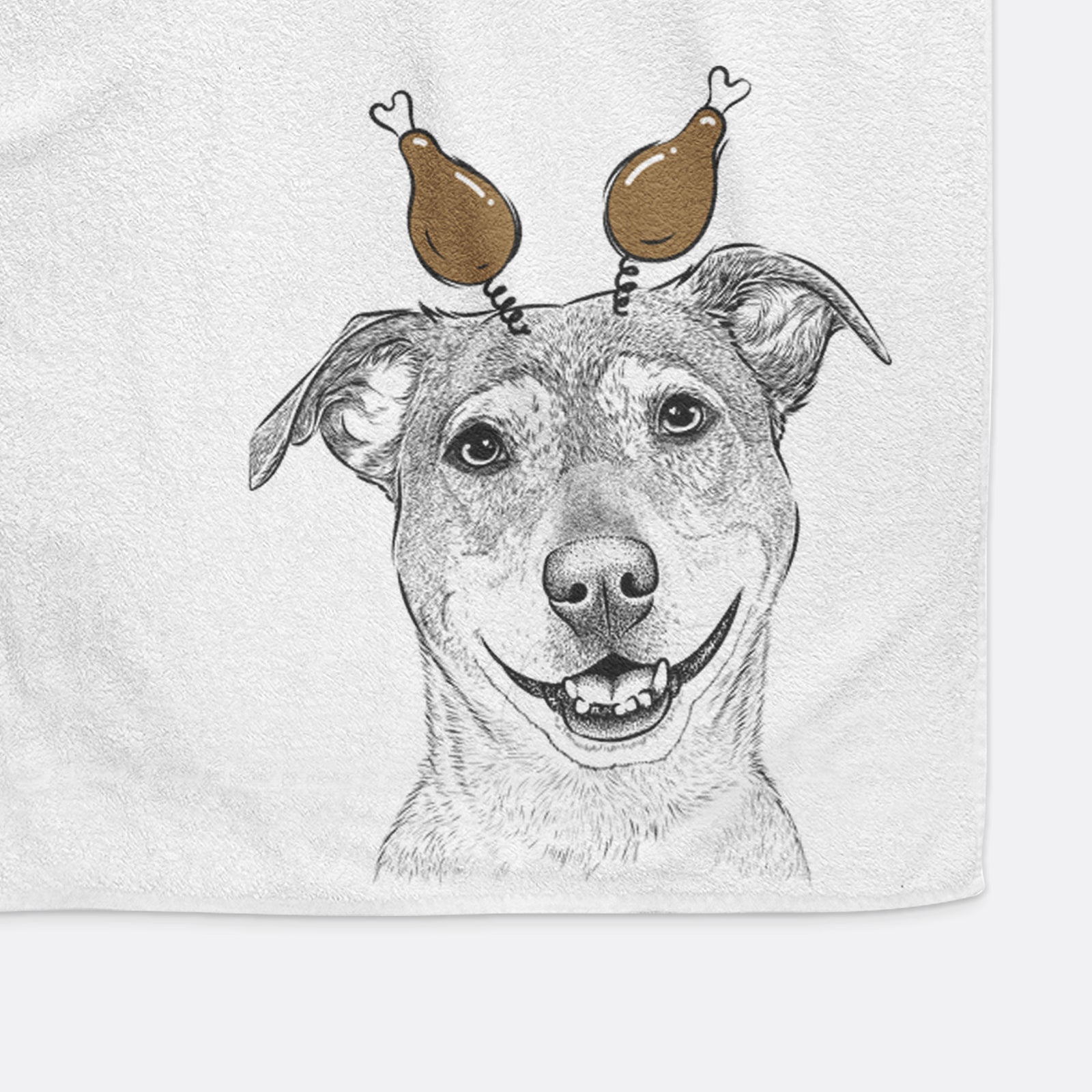 Reese the Mountain Cur Decorative Hand Towel