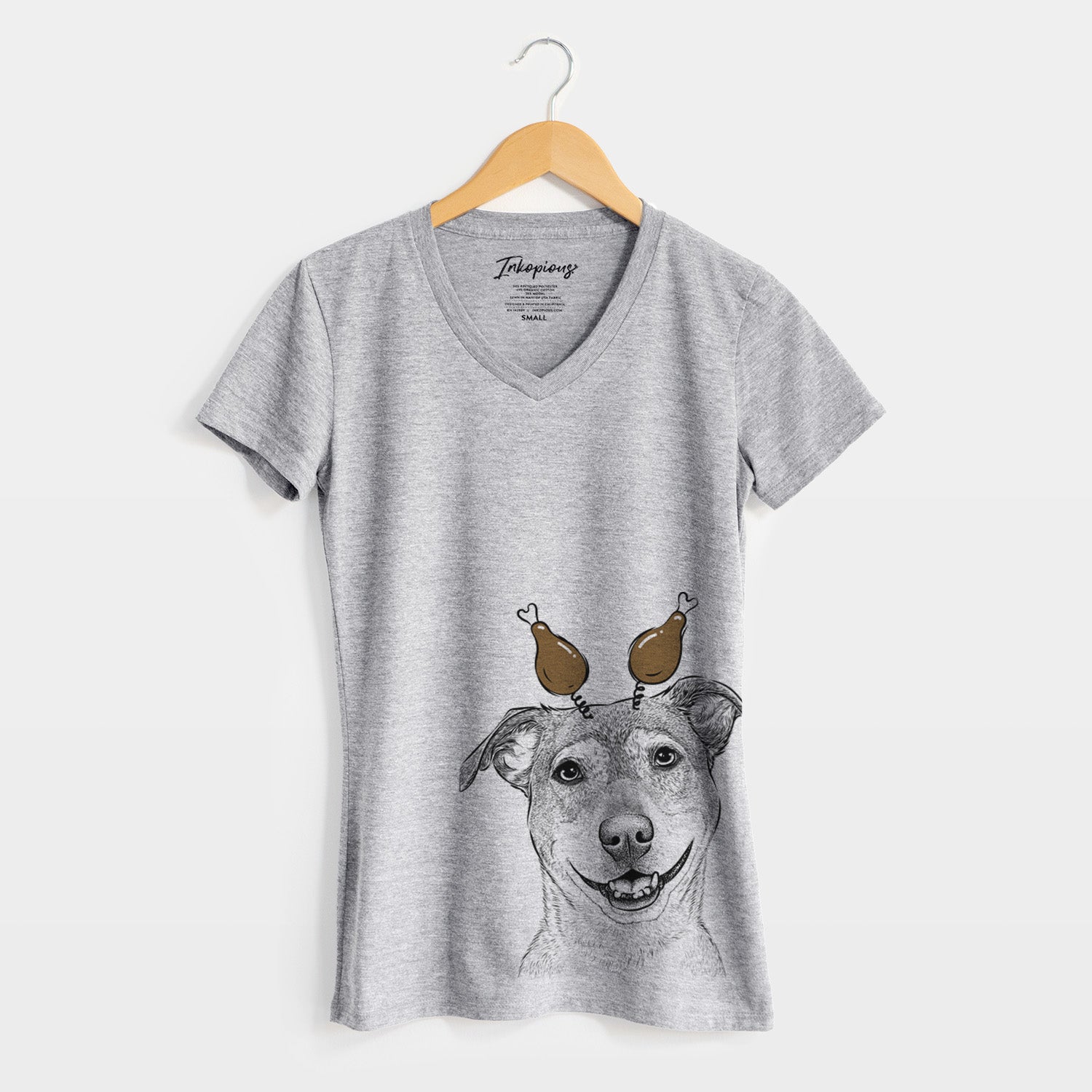 Thanksgiving Reese the Mountain Cur - Women's Perfect V-neck Shirt