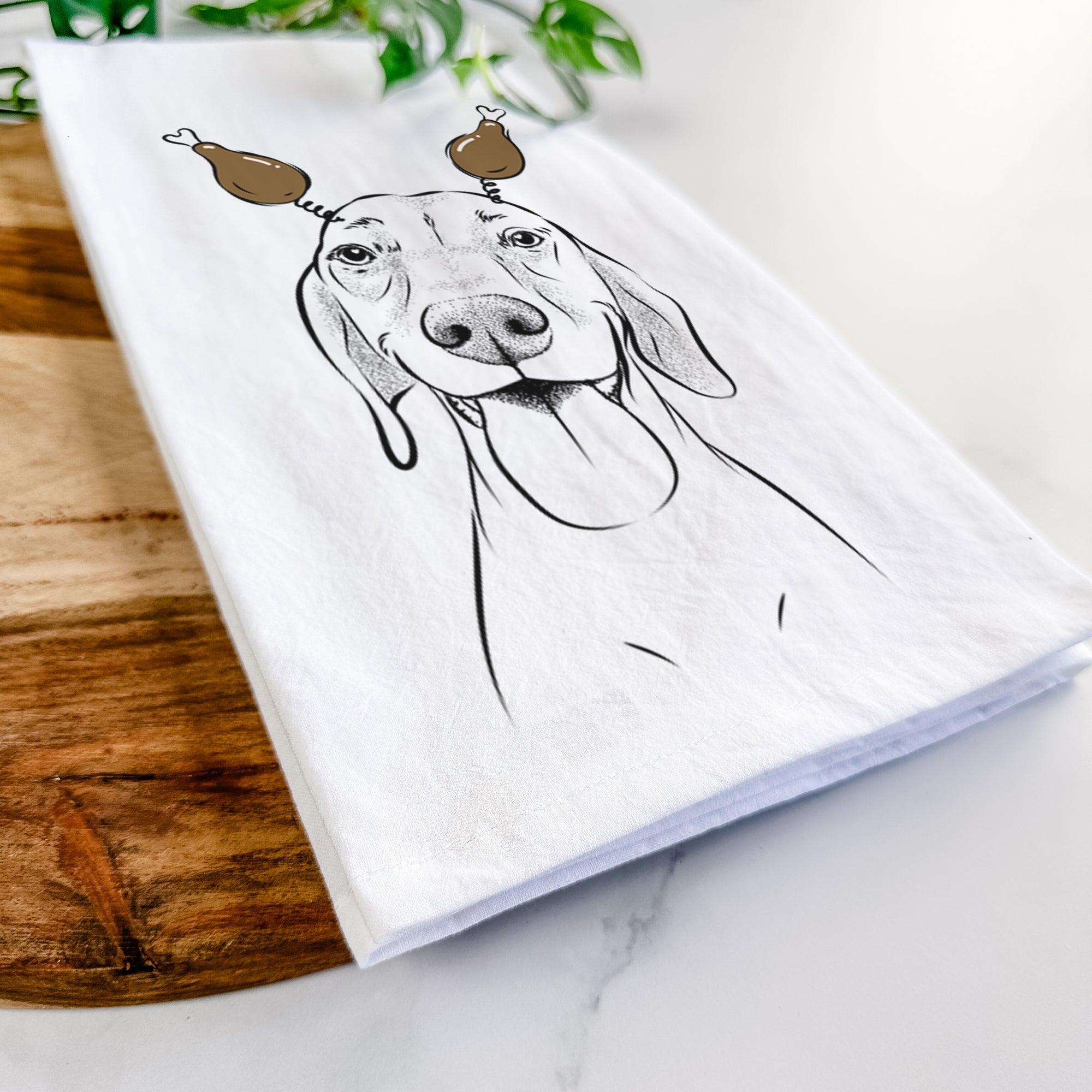 Remington the Vizsla Tea Towel